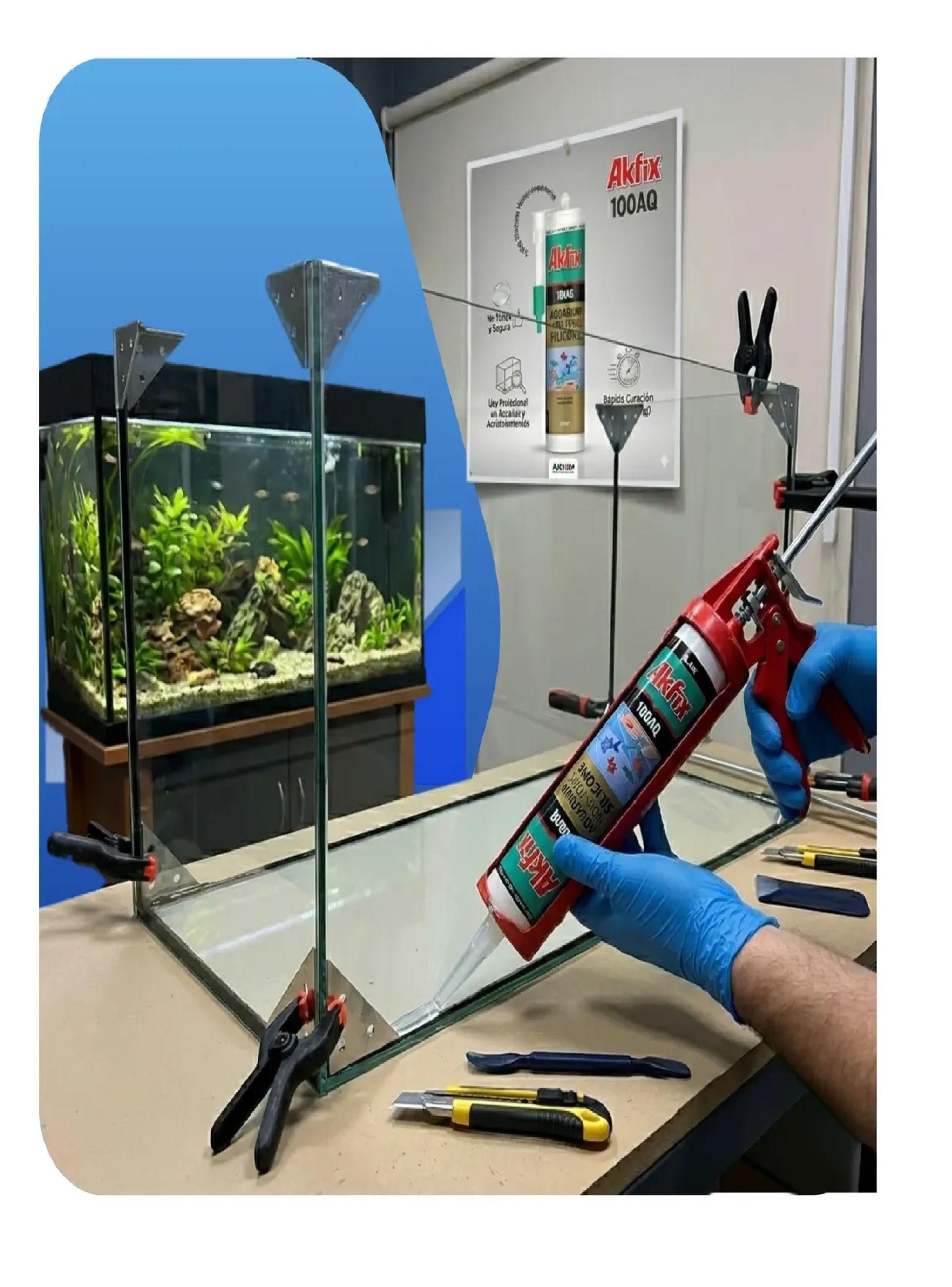 Pack 3 Silicona Acuarios Akfix 100aq No Toxica Peces Pro-4