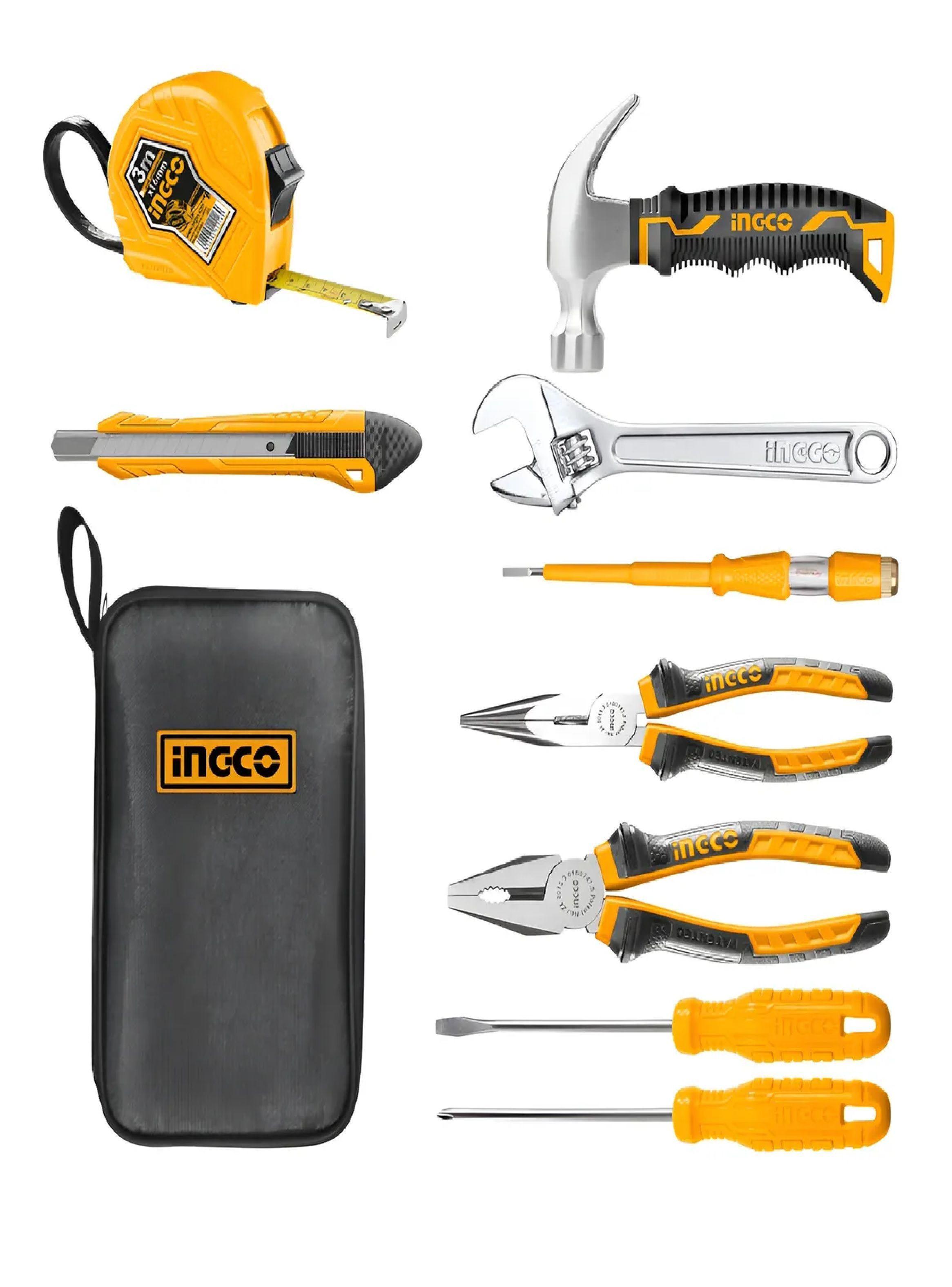 Set Herramientas Manuales Ingco De 9 Pzas Con Bolsa De Lona-0