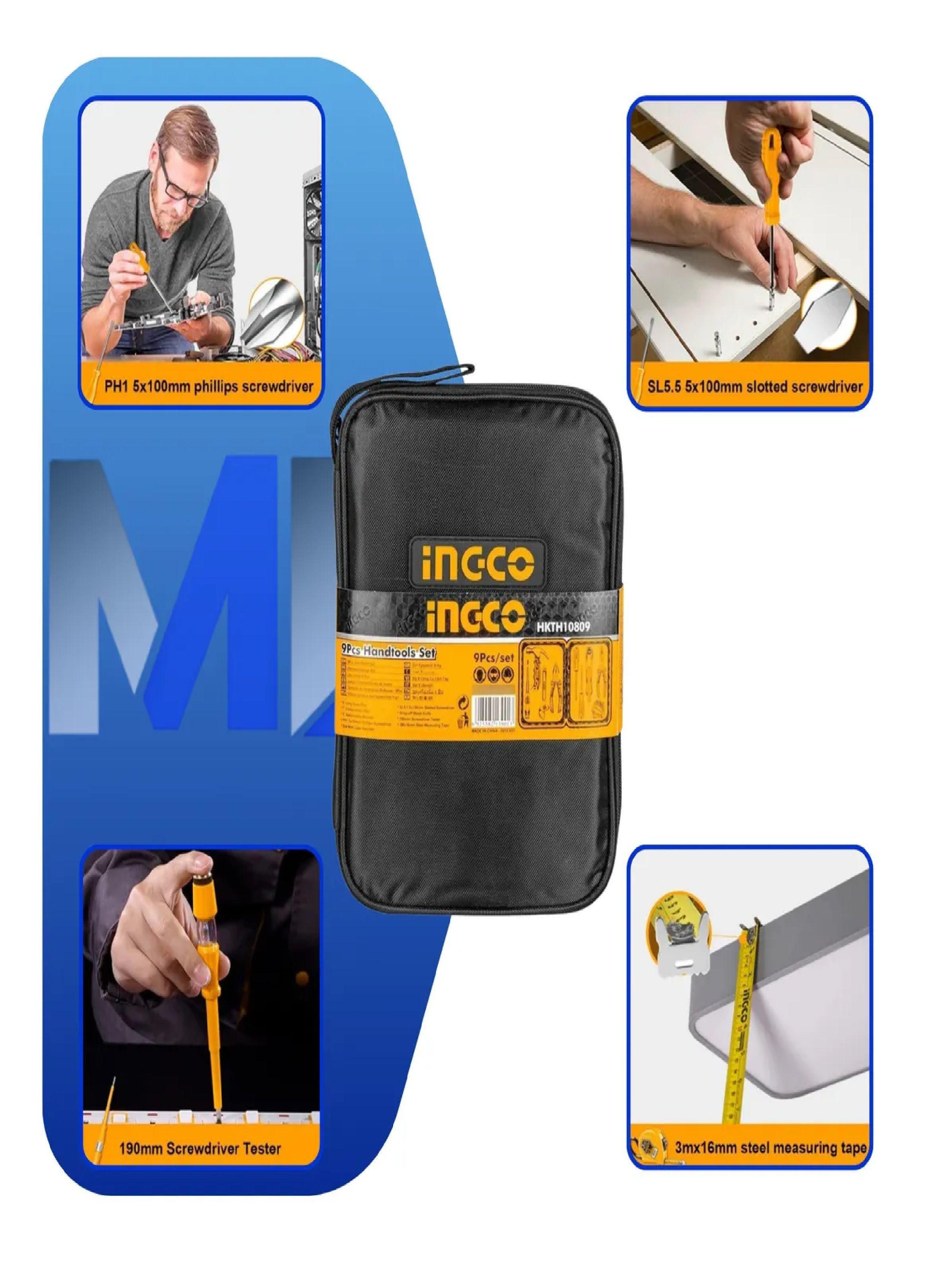 Set Herramientas Manuales Ingco De 9 Pzas Con Bolsa De Lona-3