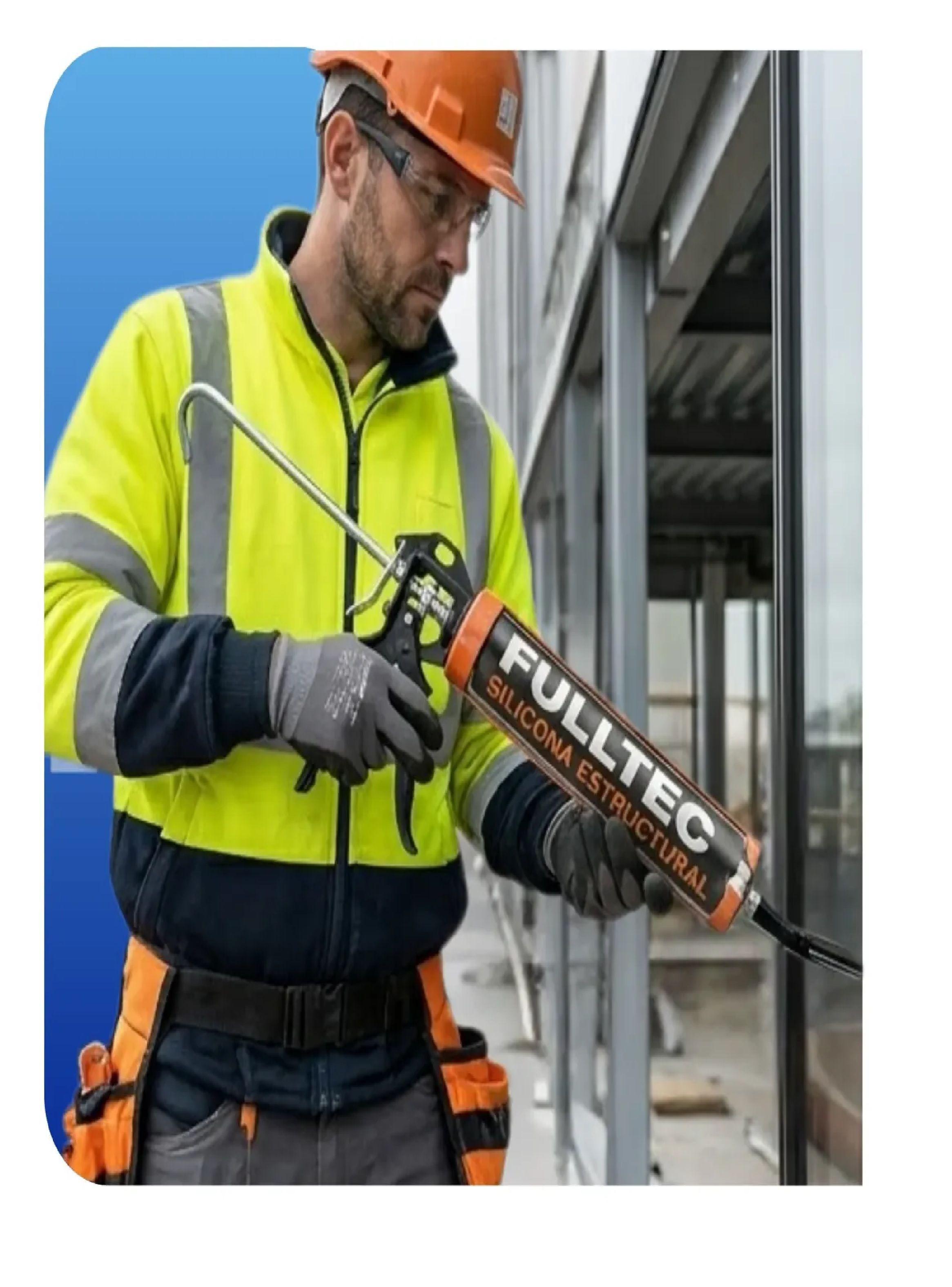 Sellador Poliuretano Estructural Fulltec 600ml Negro Pu40-2