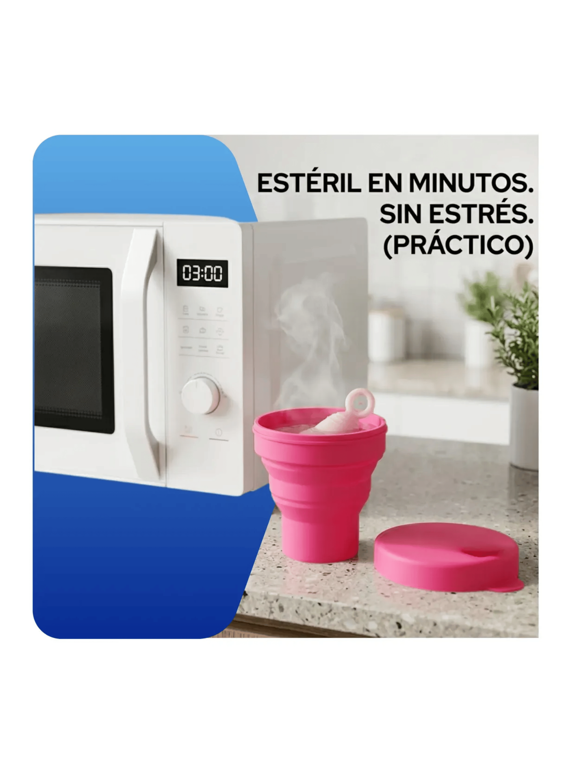 Kit Copa Menstrual Bentley Ecofriendly Vaso Esterilizador XS-5