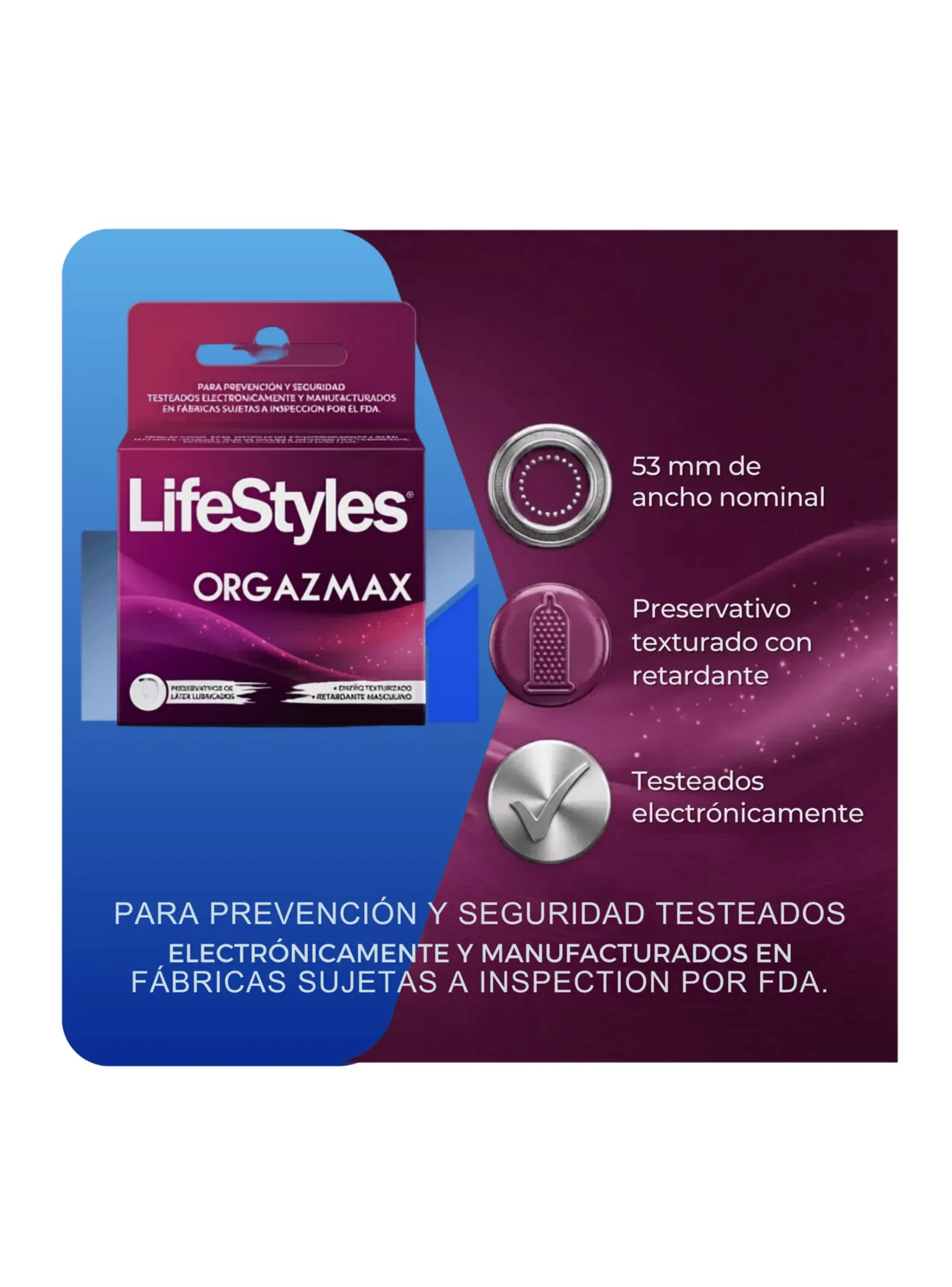 Preservativos Condones Orgazmax Lifestyles 18 Und L tex-4