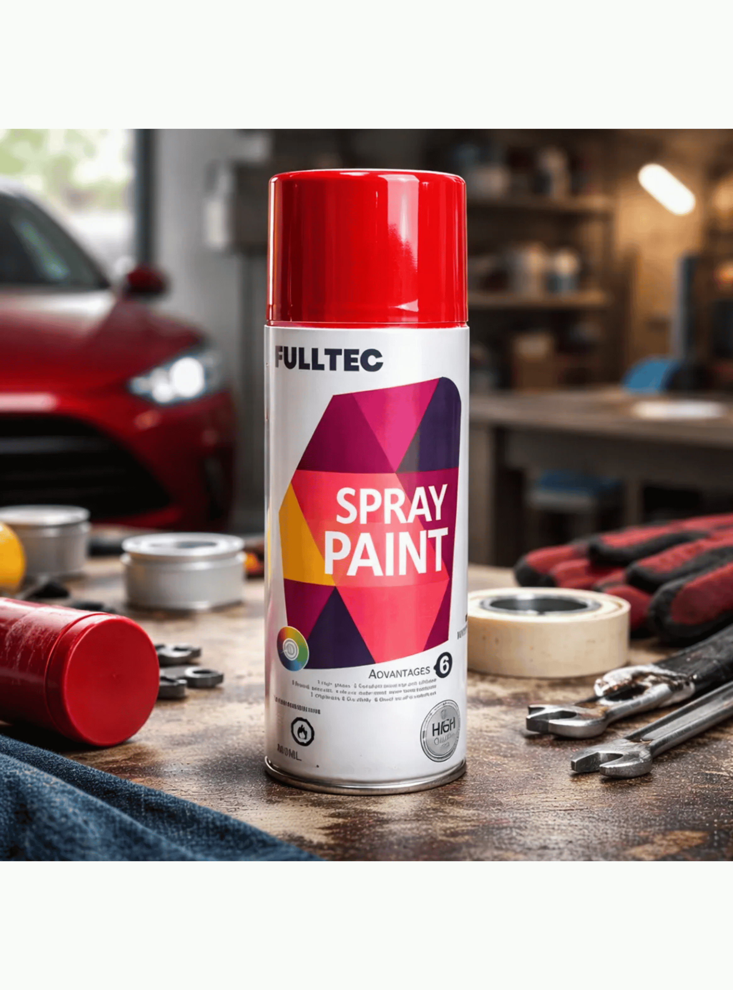 Pack X6 Pintura Spray Tela Madera Metal Plastico Vehicular ROJO SCARLET 23-2