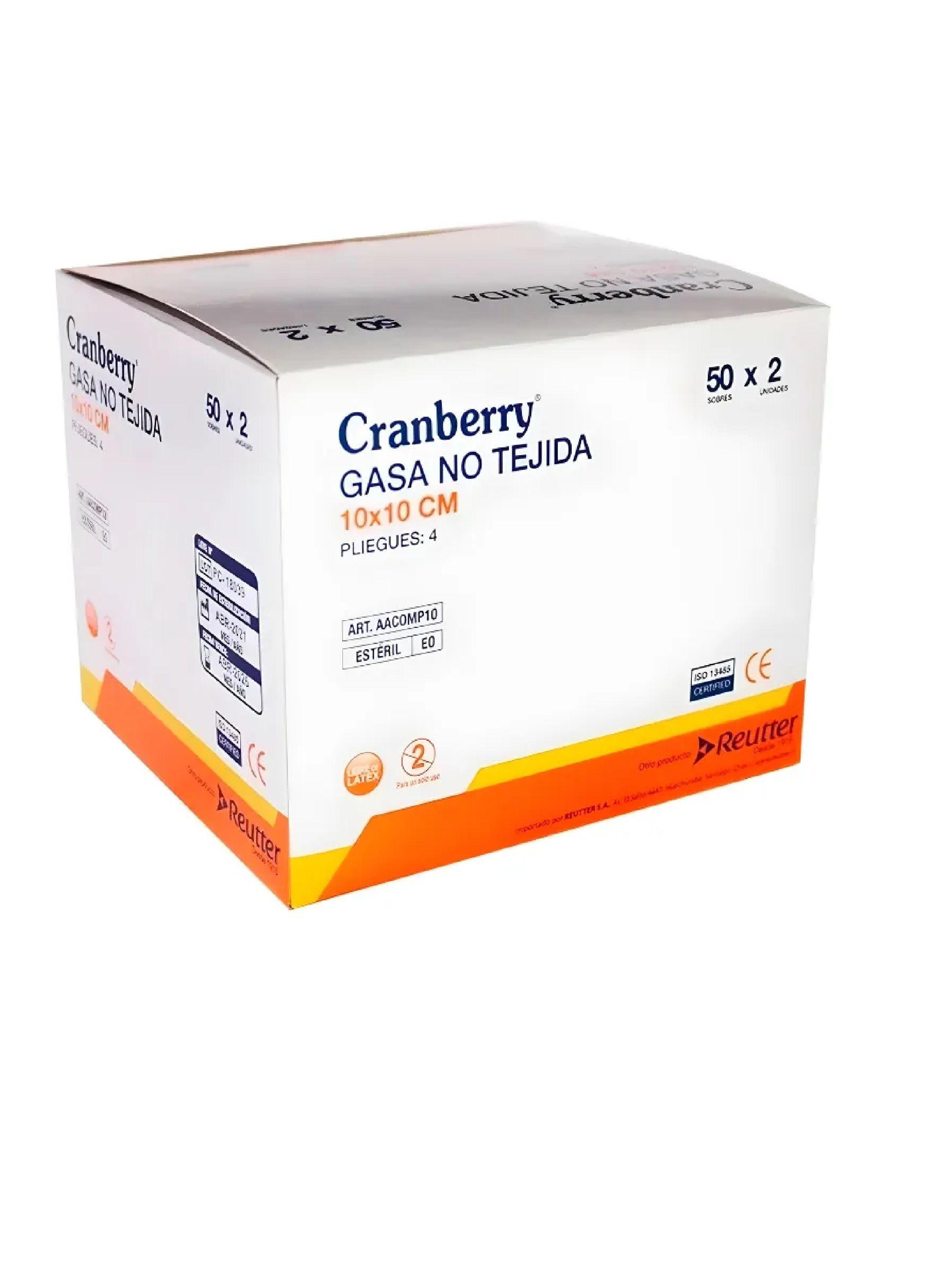 Gasa Esteril 10x10 Cm No Tejida 50 Unidades - Cranberry-1