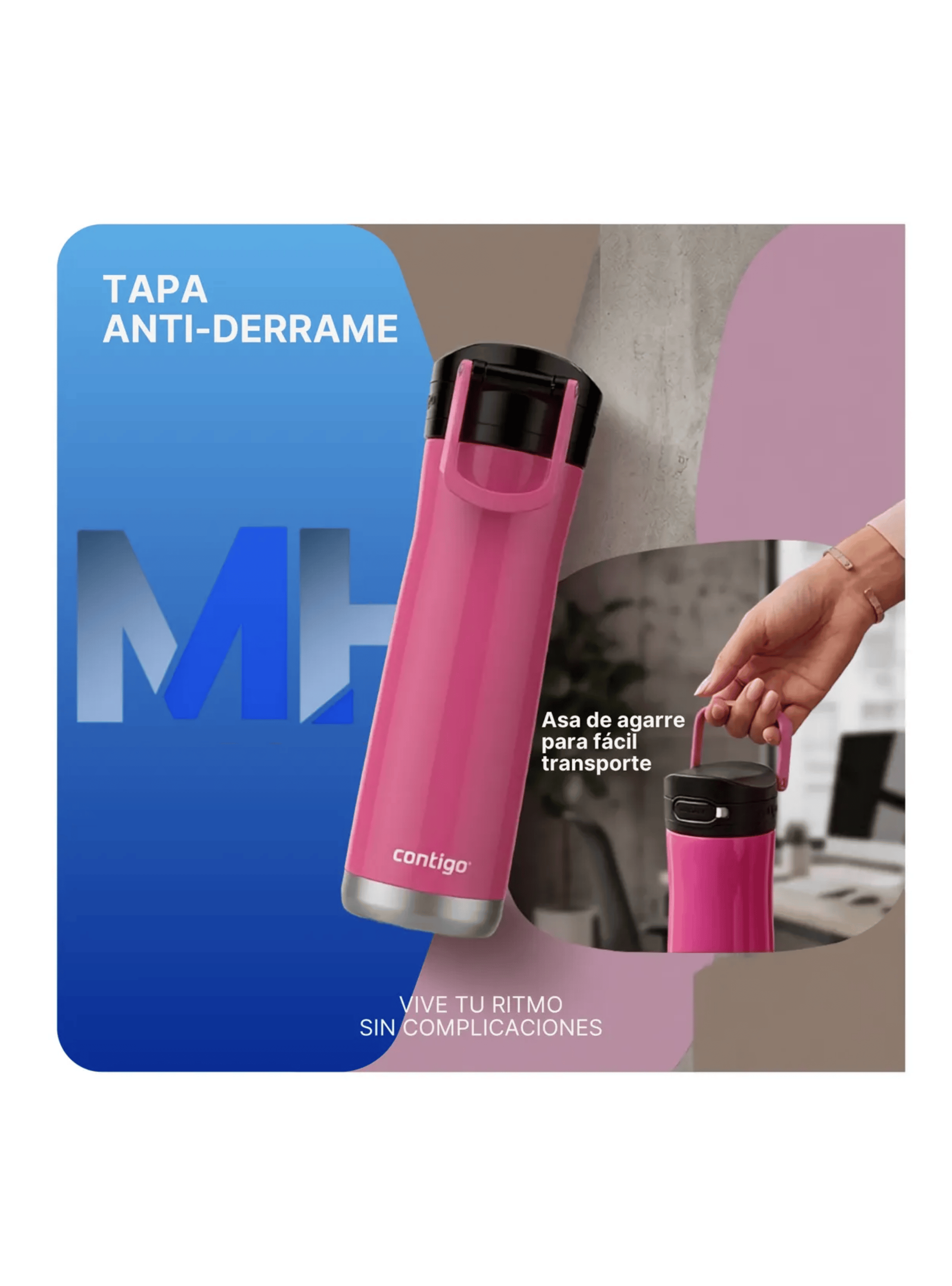 Botella Termica Contigo Jackson Chill 2 0 Autopop 591ml Rosa-7