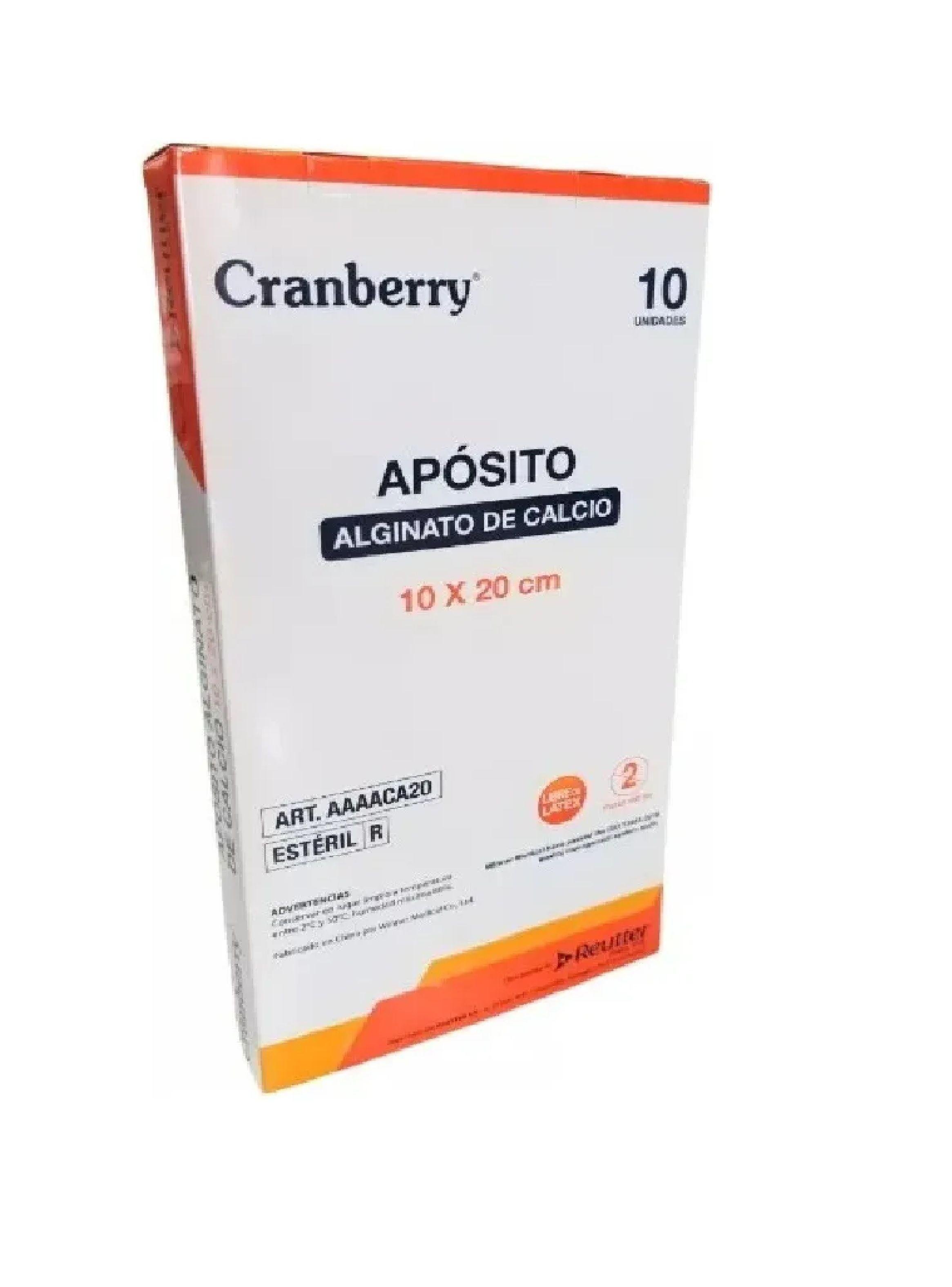 Aposito Alginato Calcio 10x20cm Cranberry Caja 10 Unidades-0
