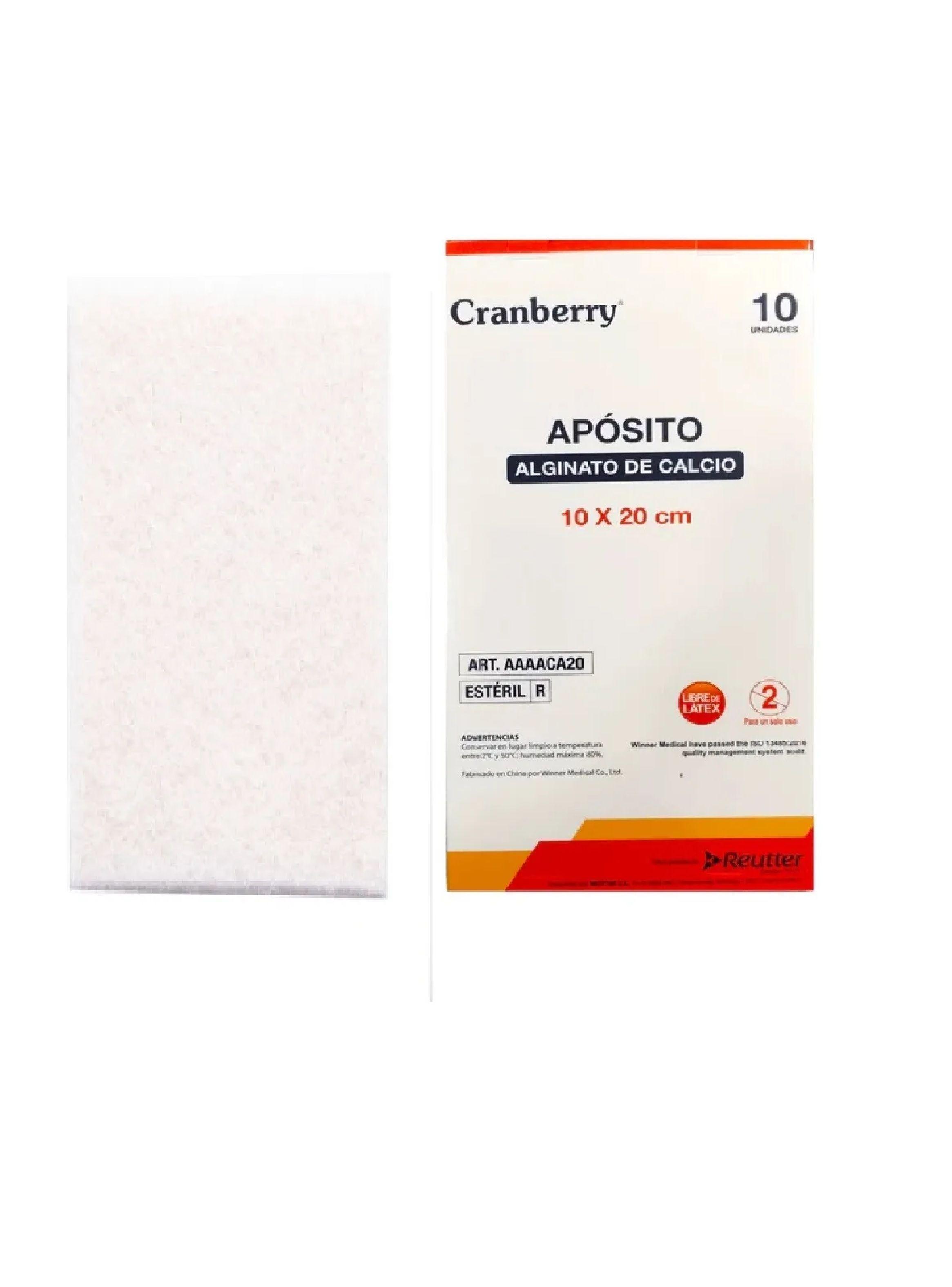 Aposito Alginato Calcio 10x20cm Cranberry Caja 10 Unidades-1