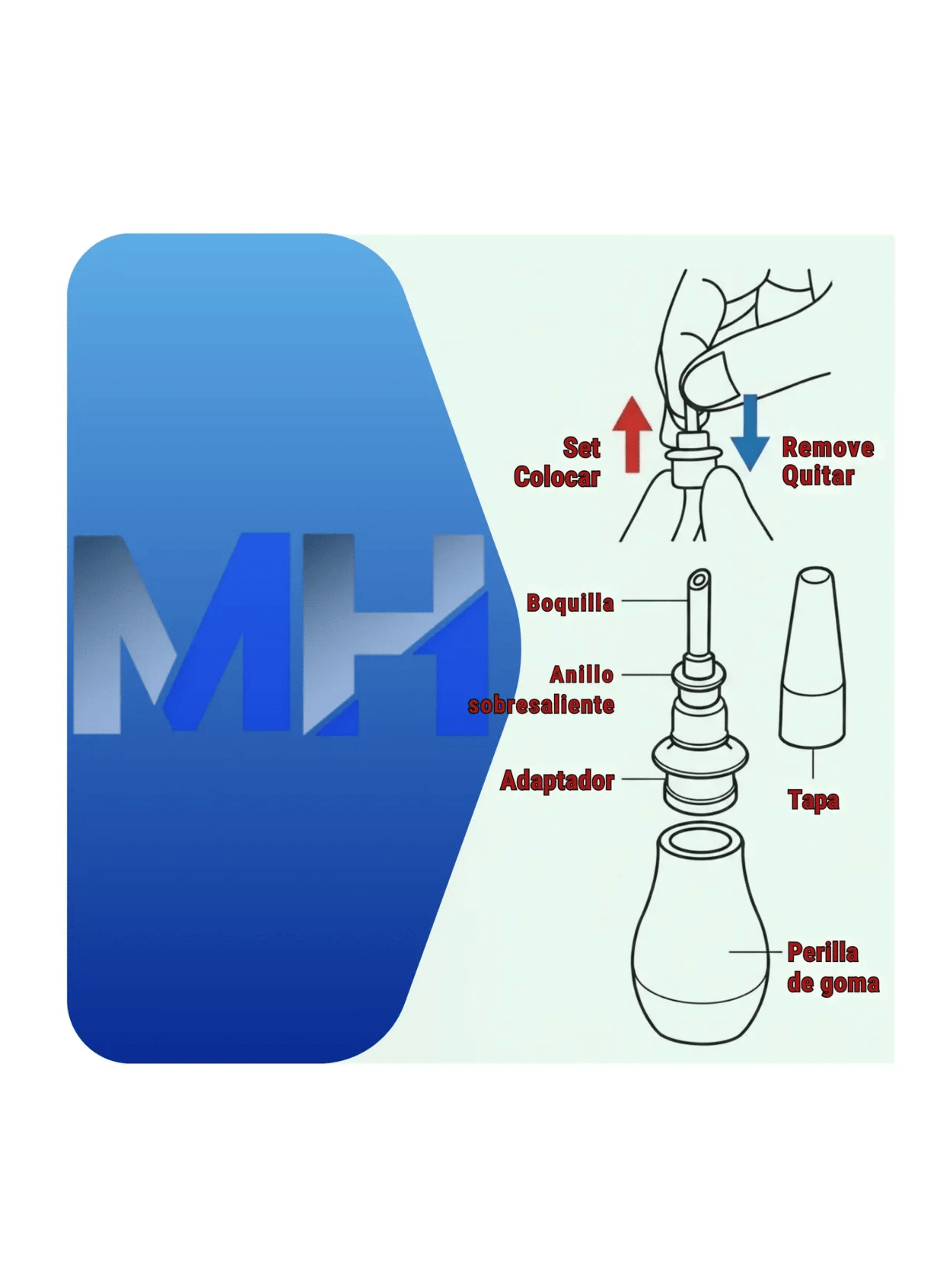 Aspirador Nasal Con Deposito Pigeon Saca Mocos Sin Bpa Beige-5