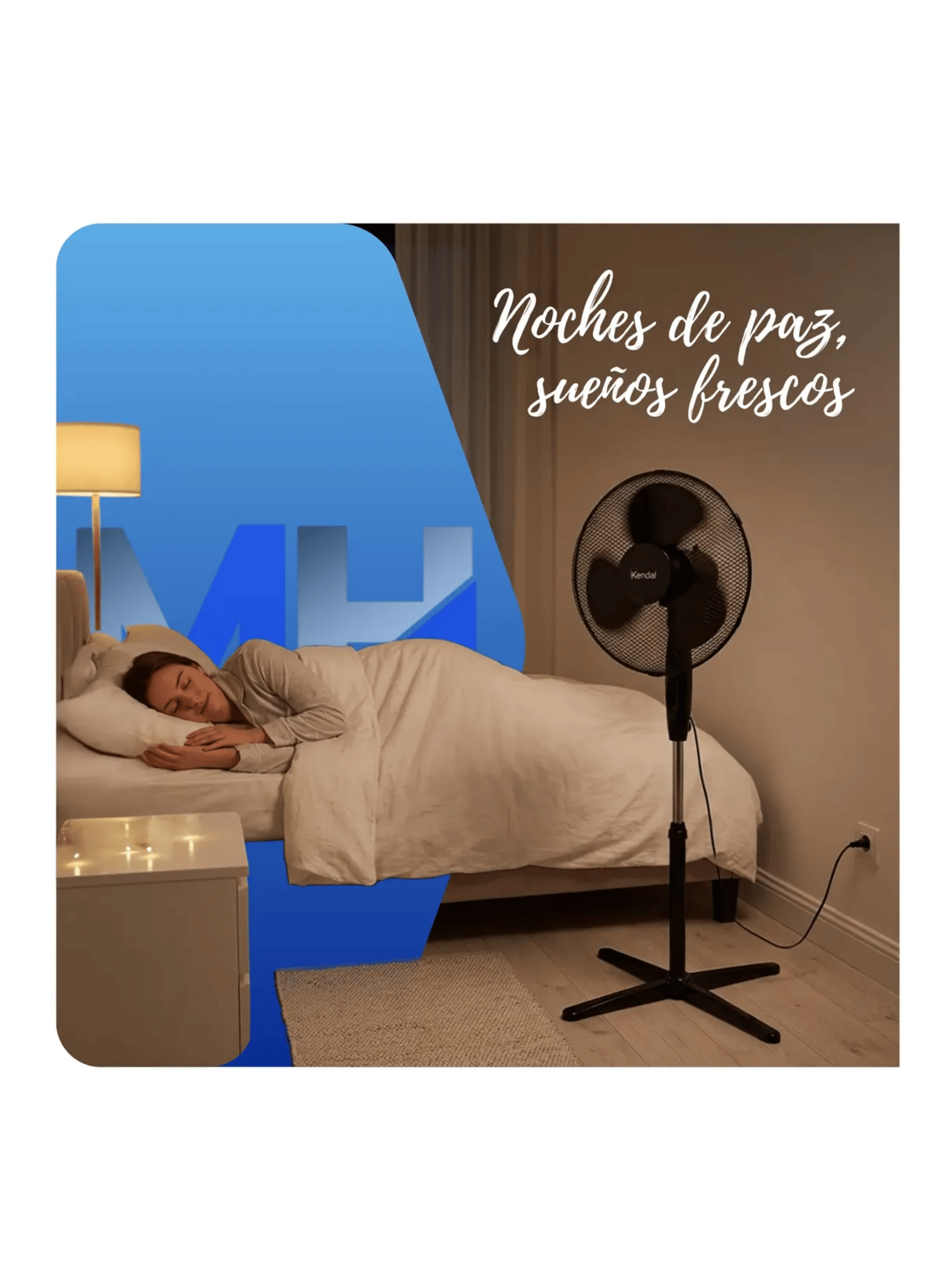 Ventilador De Pedestal 16 Pulgadas Kvp basic25 3 Niveles-4