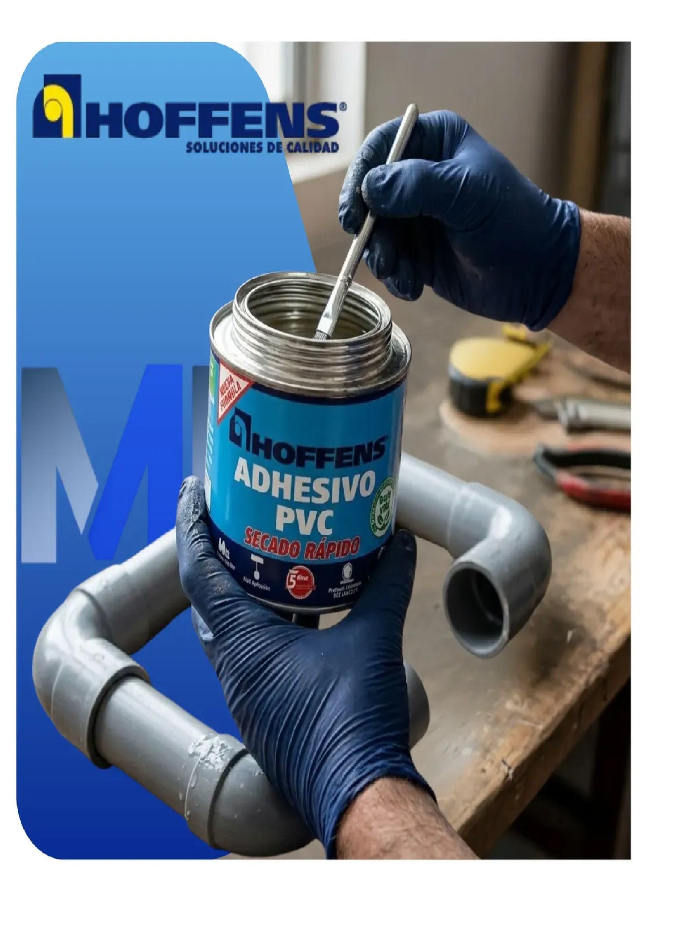 Adhesivo Pvc Hoffens Lata 60cc Secado Rápido Con Aplicador-3