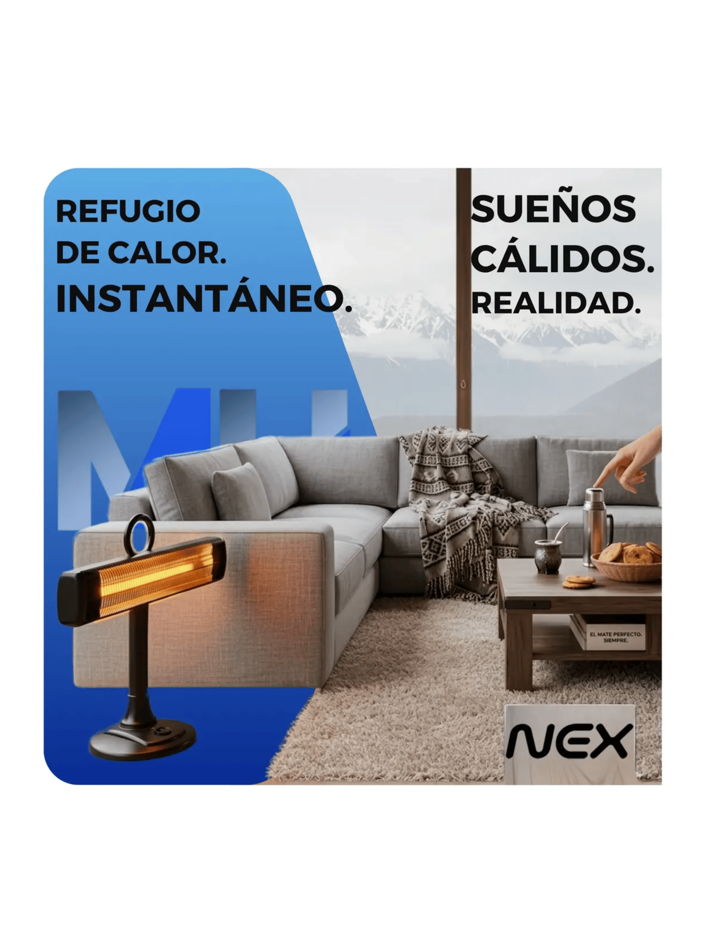 Estufa Fibra De Carbono Nex Crcarbvh 900w Vertical Horizonta-3