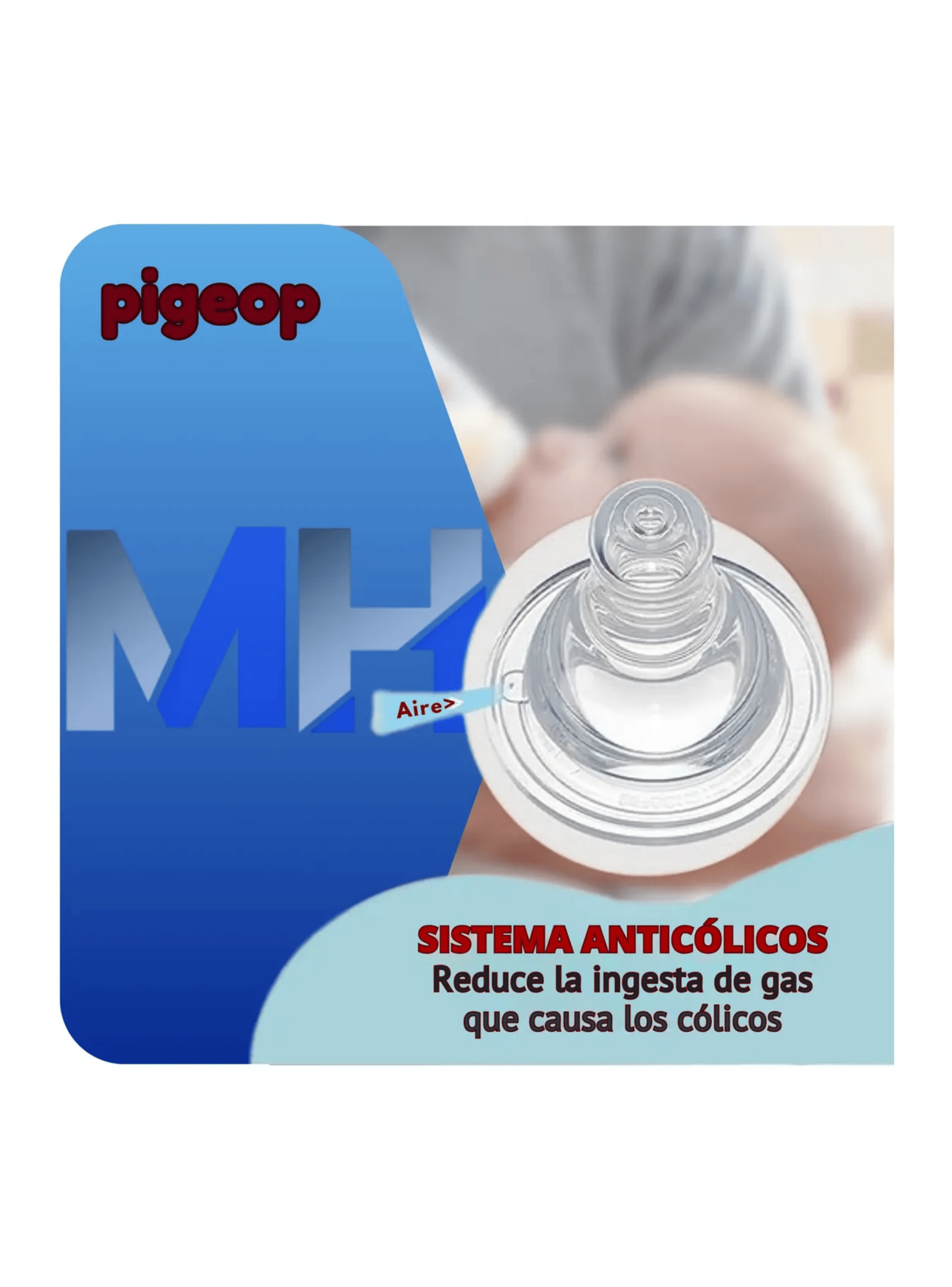 Tetina Pigeon Boca Estandar Talla S Silicona Anticolico-3