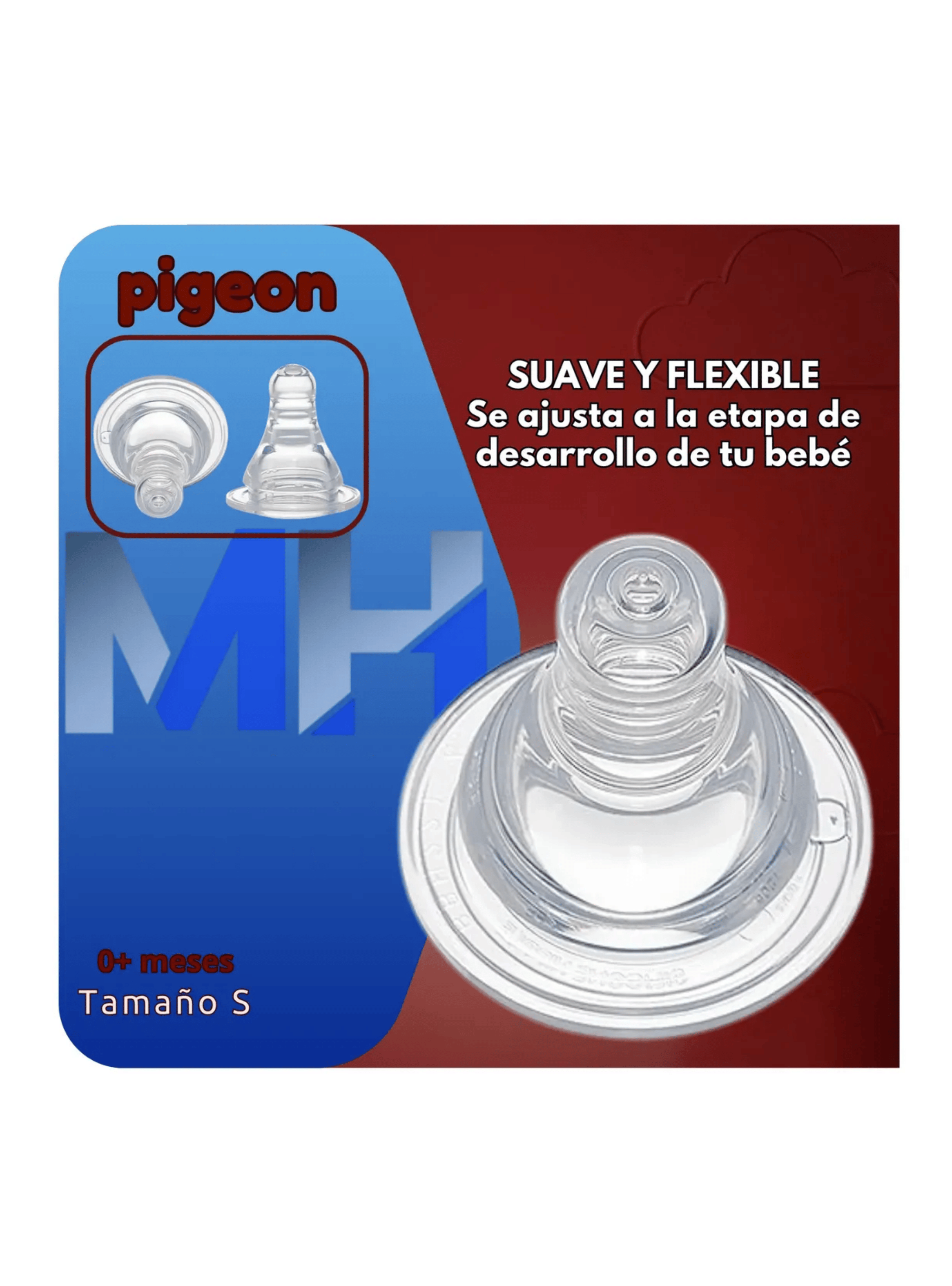 Tetina Pigeon Boca Estandar Talla S Silicona Anticolico-4