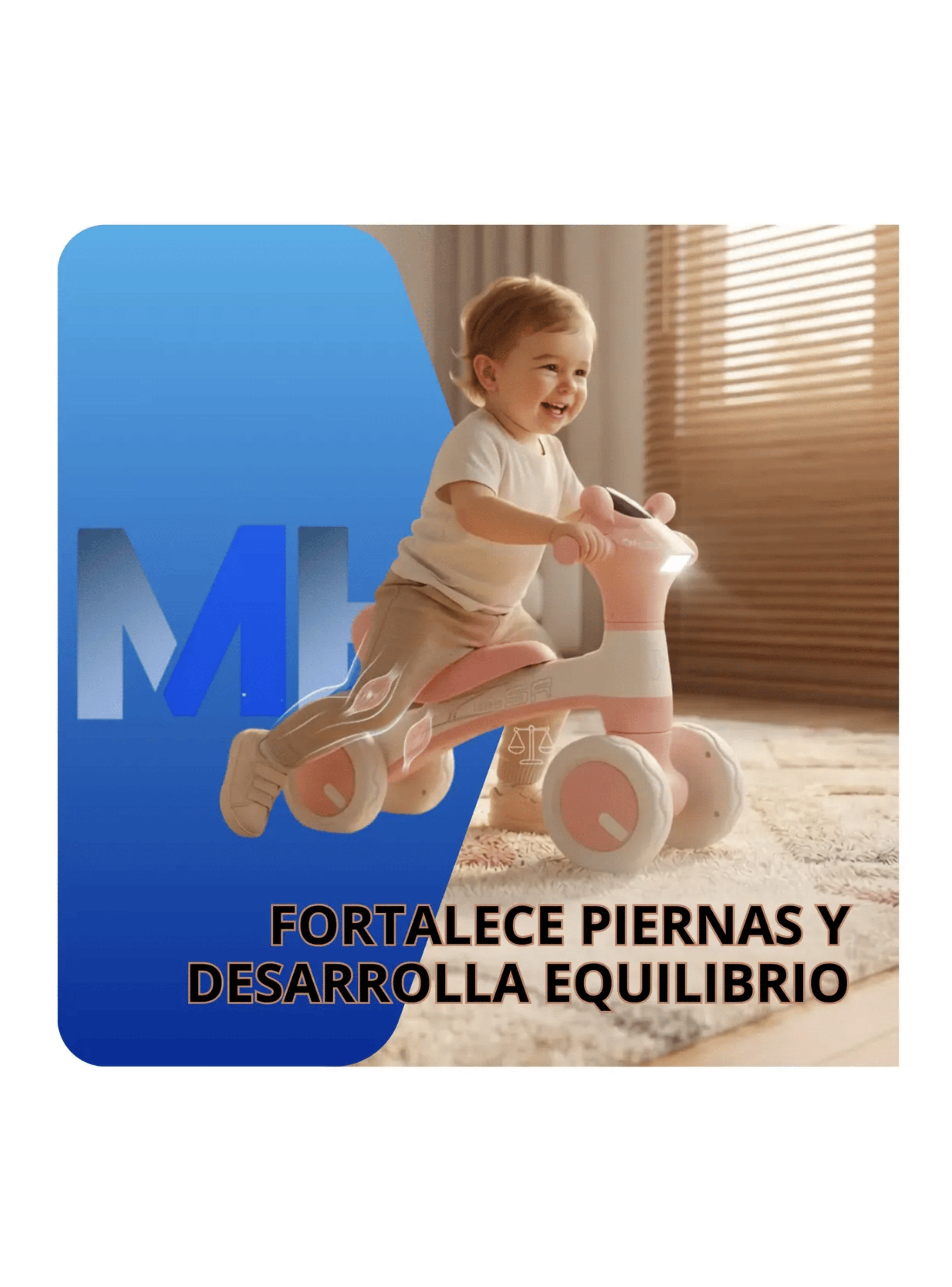 Andador Correpasillos Equilibrio 4 Ruedas Bebes Con Luces-3