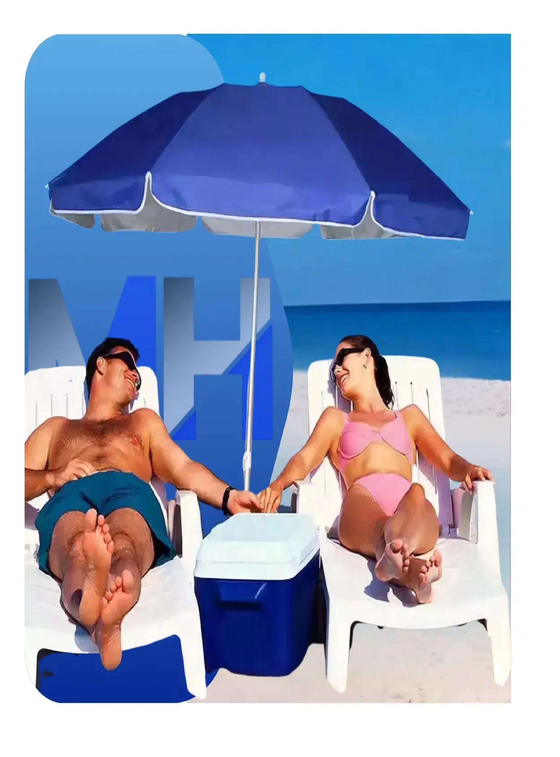 Paraguas De Playa Reclinable Klimber 1.8 Filtro Uv-4