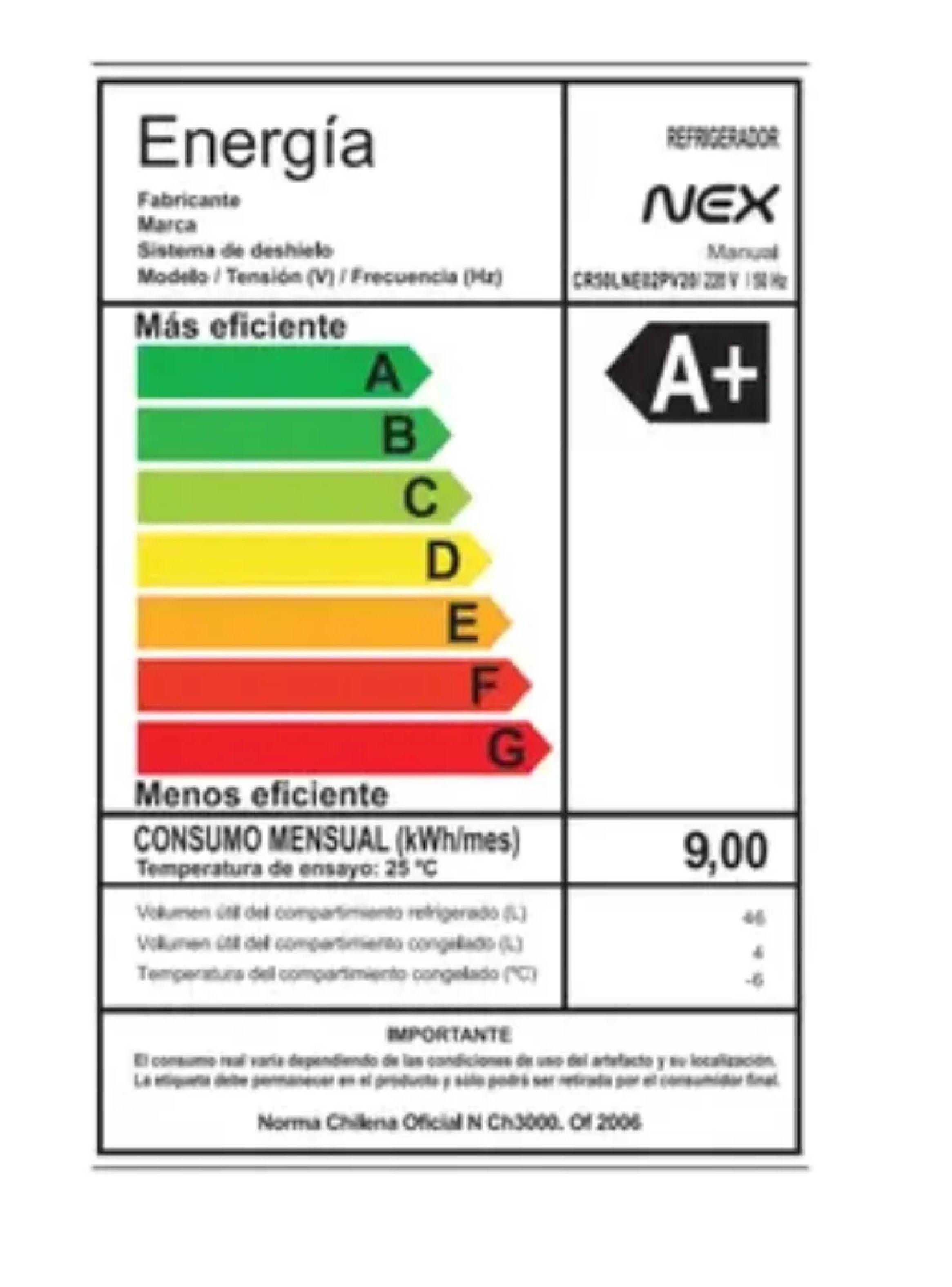 Refrigerador Frigobar Nex Cr52 Capacidad De 50l Gris-4