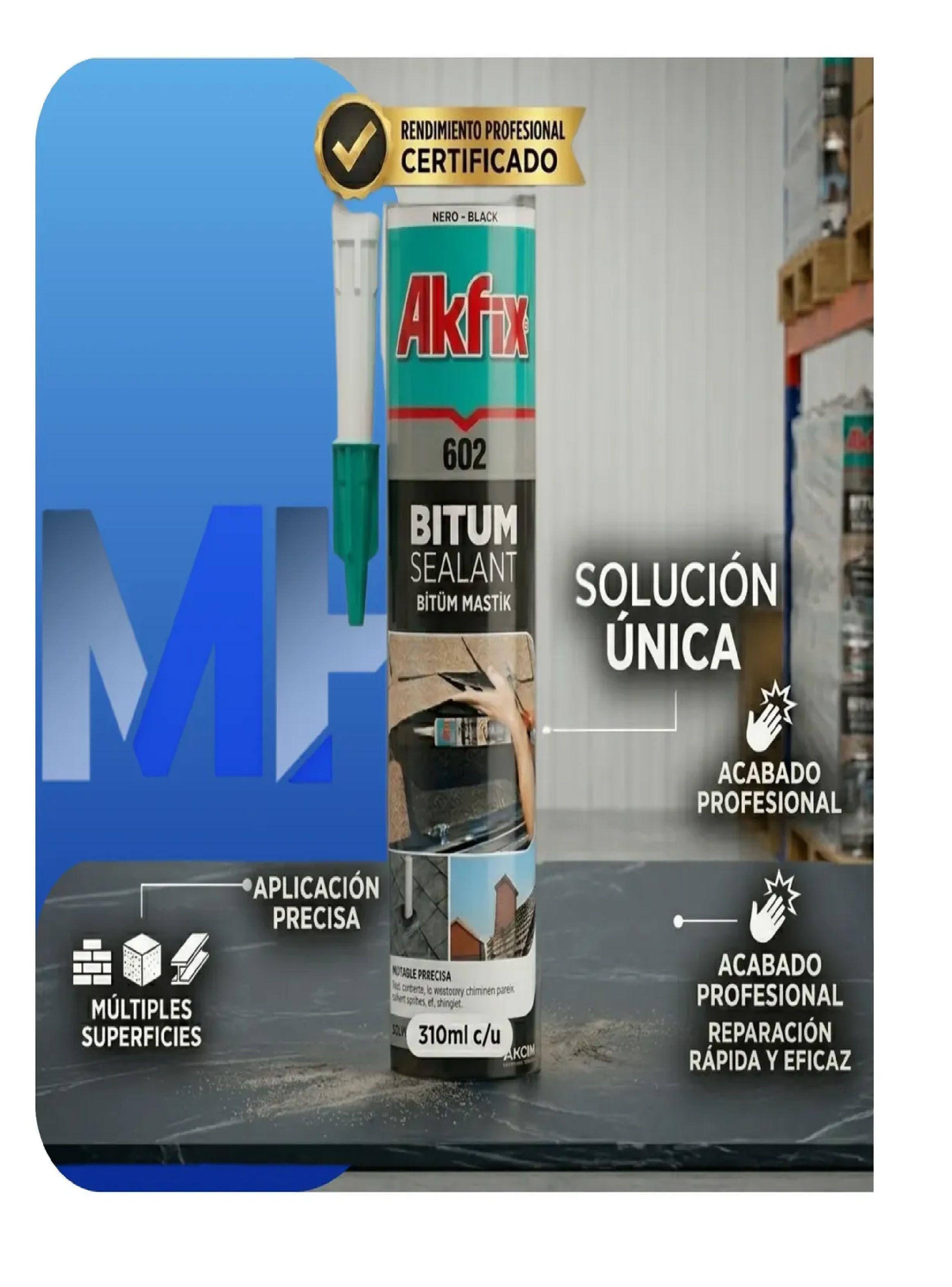 Pack 6 Sellador Bituminoso Asfaltico Akfix 602 Techos Humedo-1