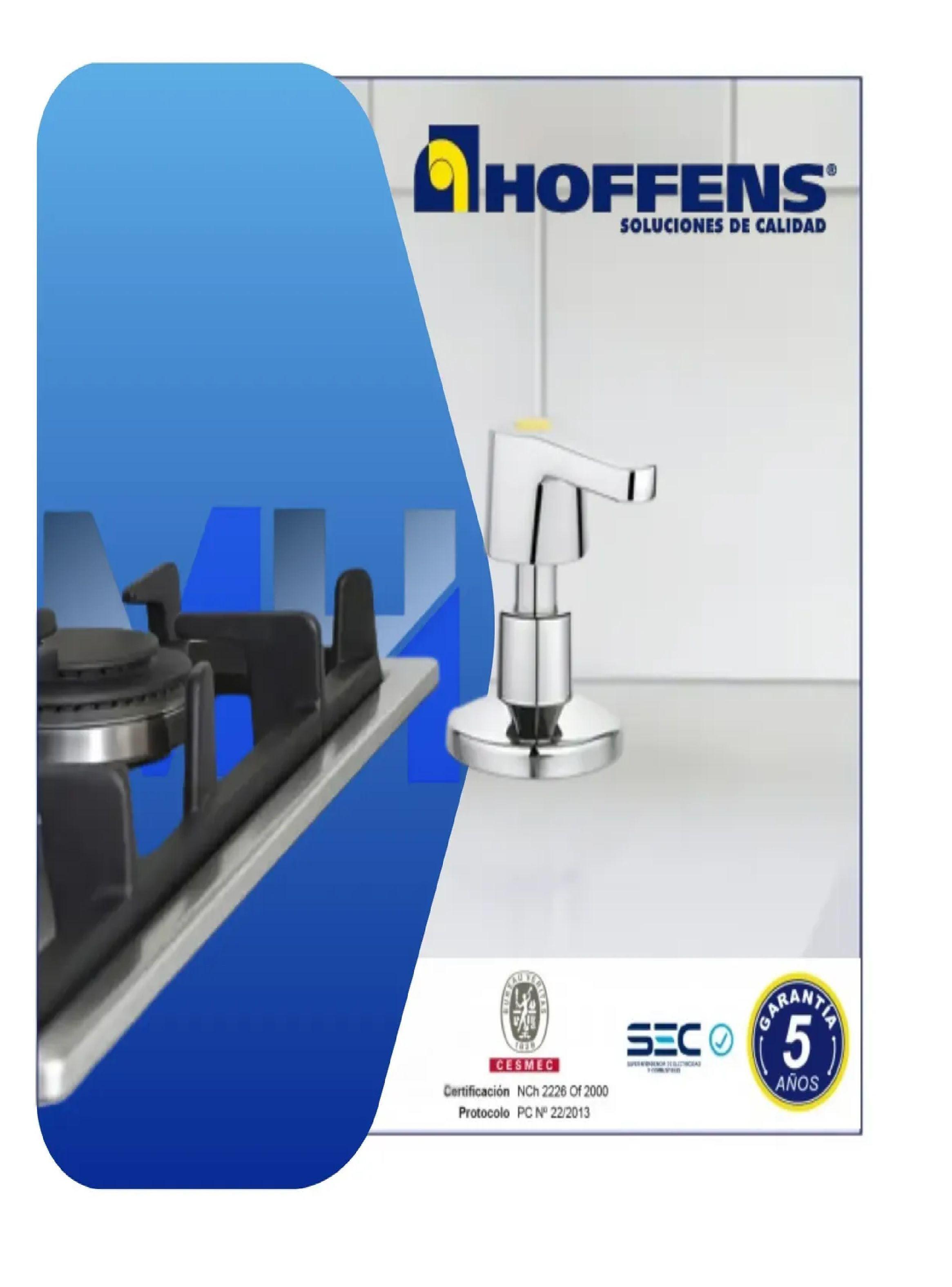 Llave De Gas Para Encimera 1/2 Hi-he Cromada Certificada-1