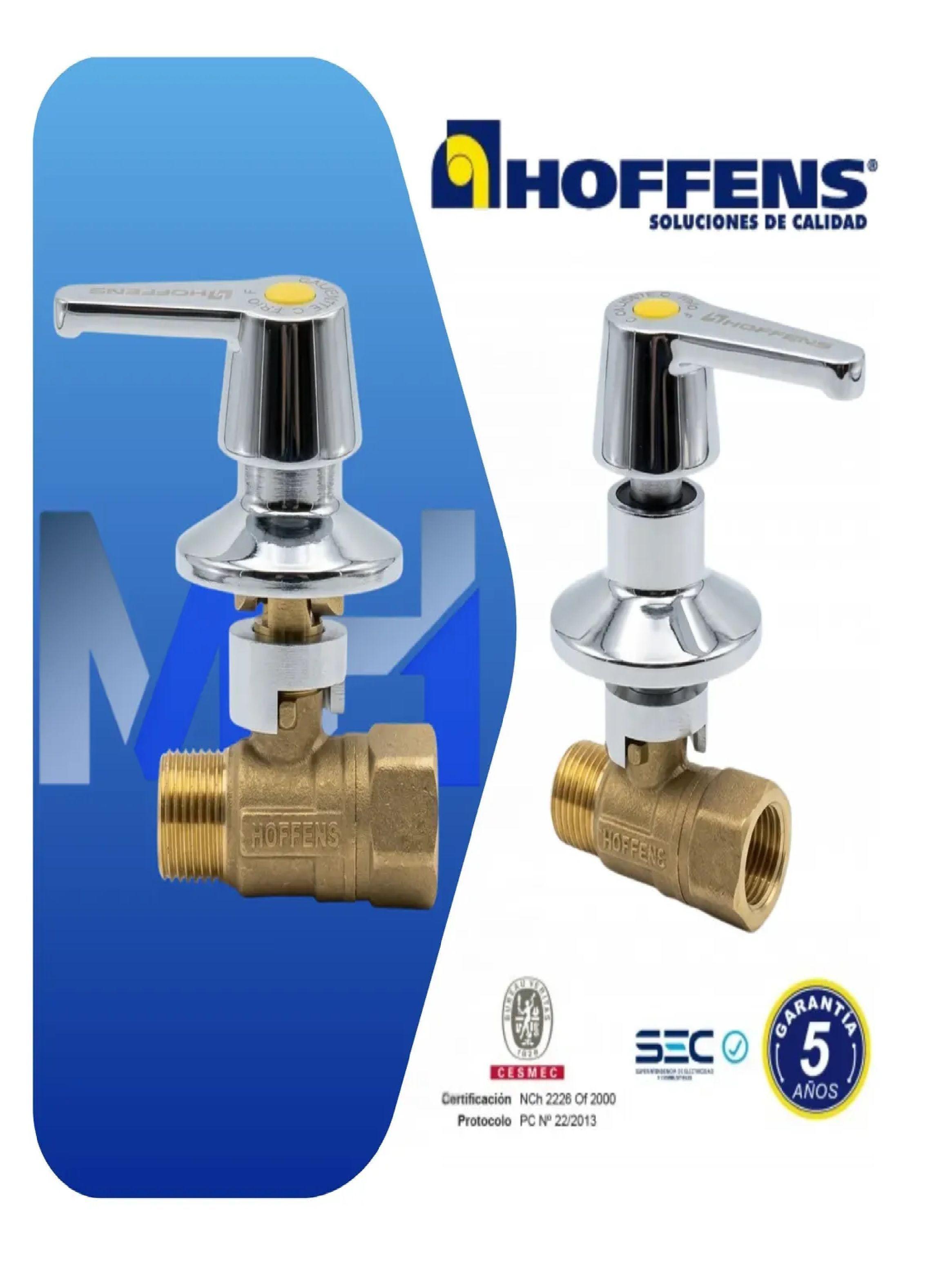 Llave De Gas Para Encimera 1/2 Hi-he Cromada Certificada-4