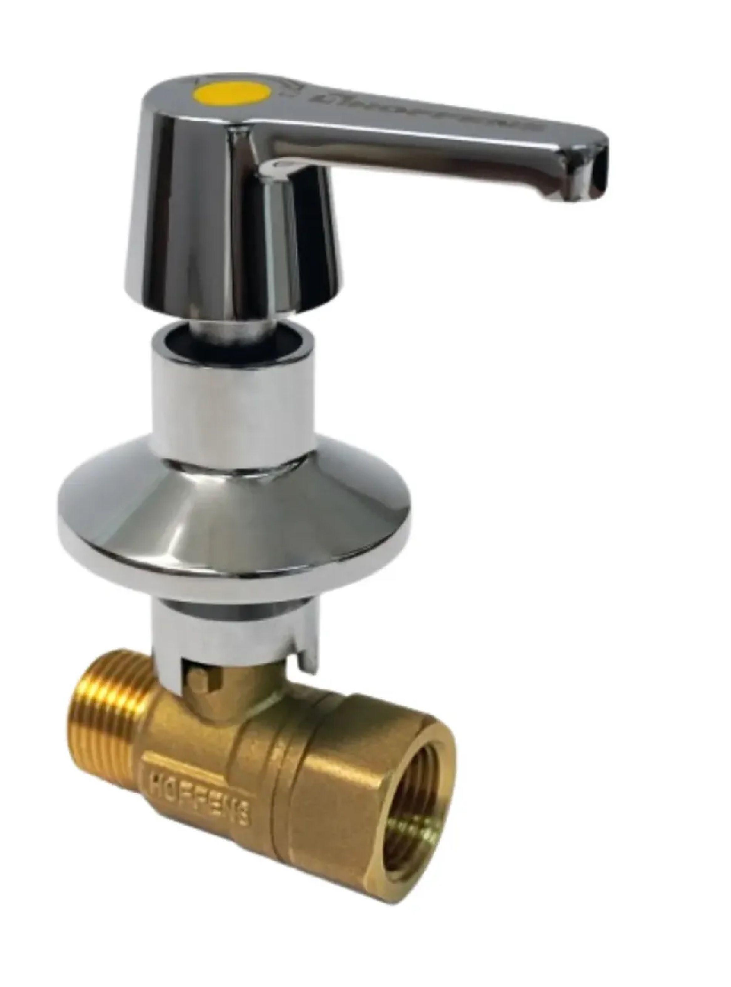 Llave De Gas Para Encimera 1/2 Hi-he Cromada Certificada-0