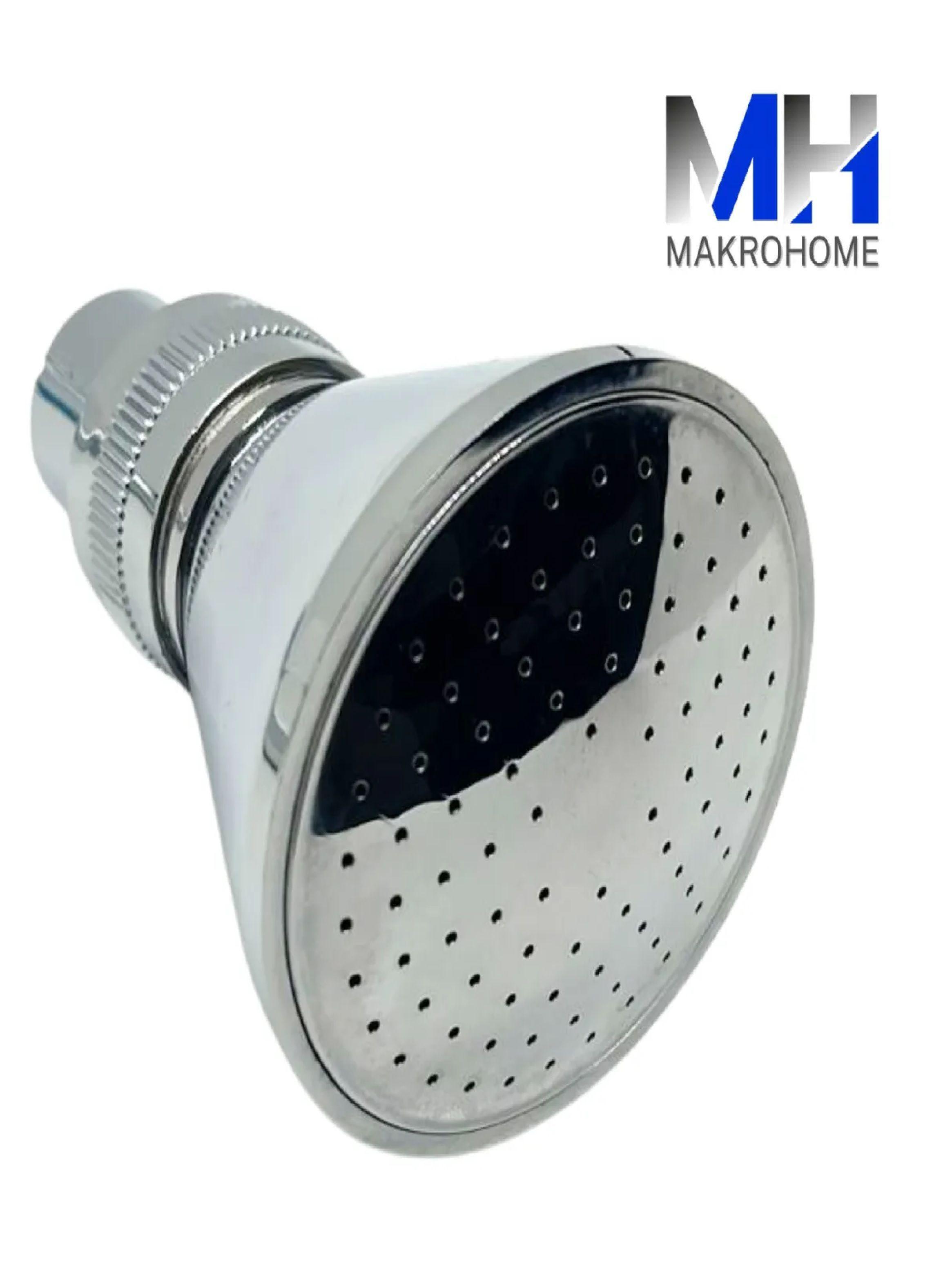Ducha Fija Cromada Brazo Metalico Cabeza Redonda De Lujo-2