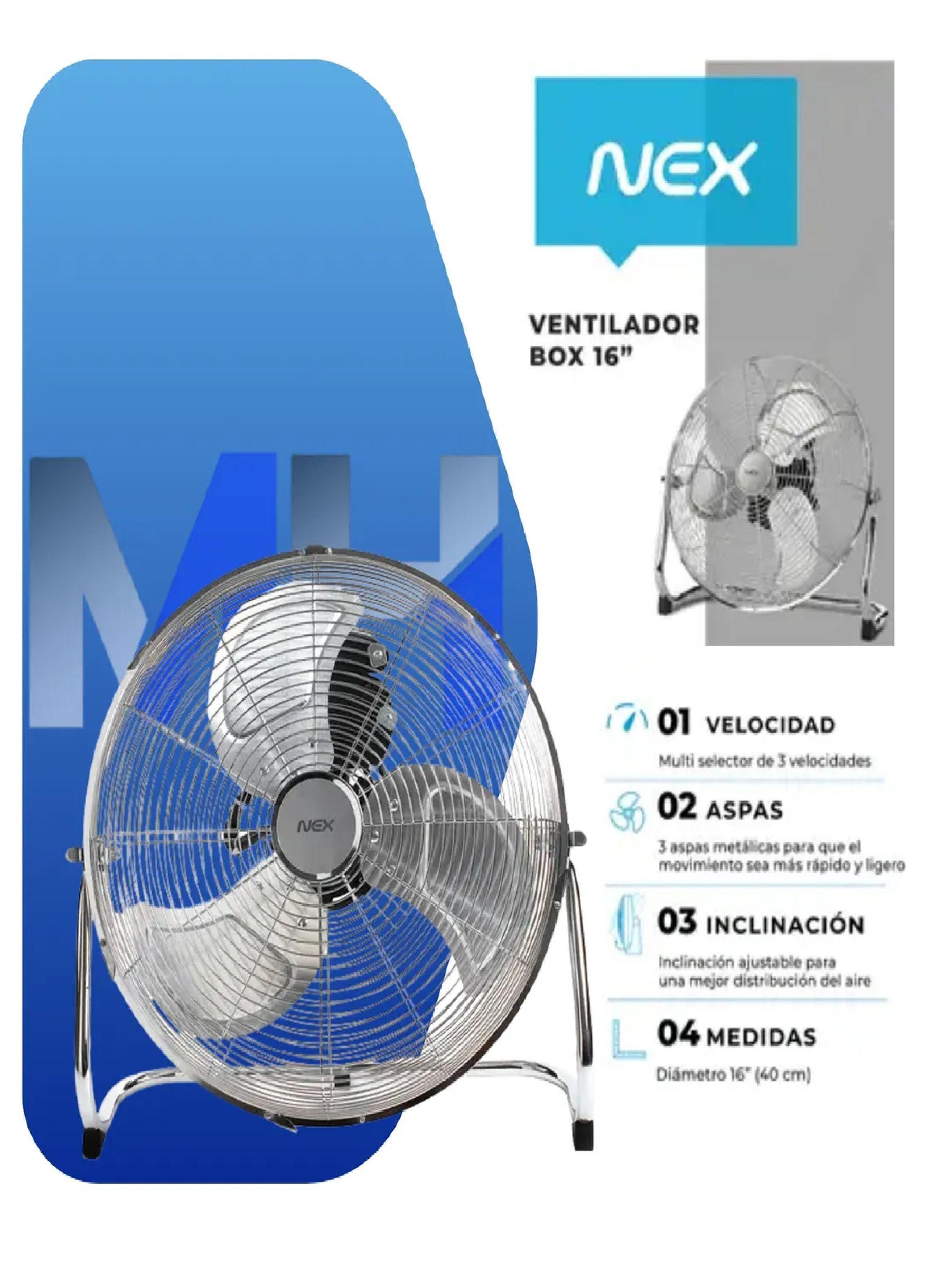 Ventilador Box Metalico 16 Potencia Y Frescura Ajustable-2