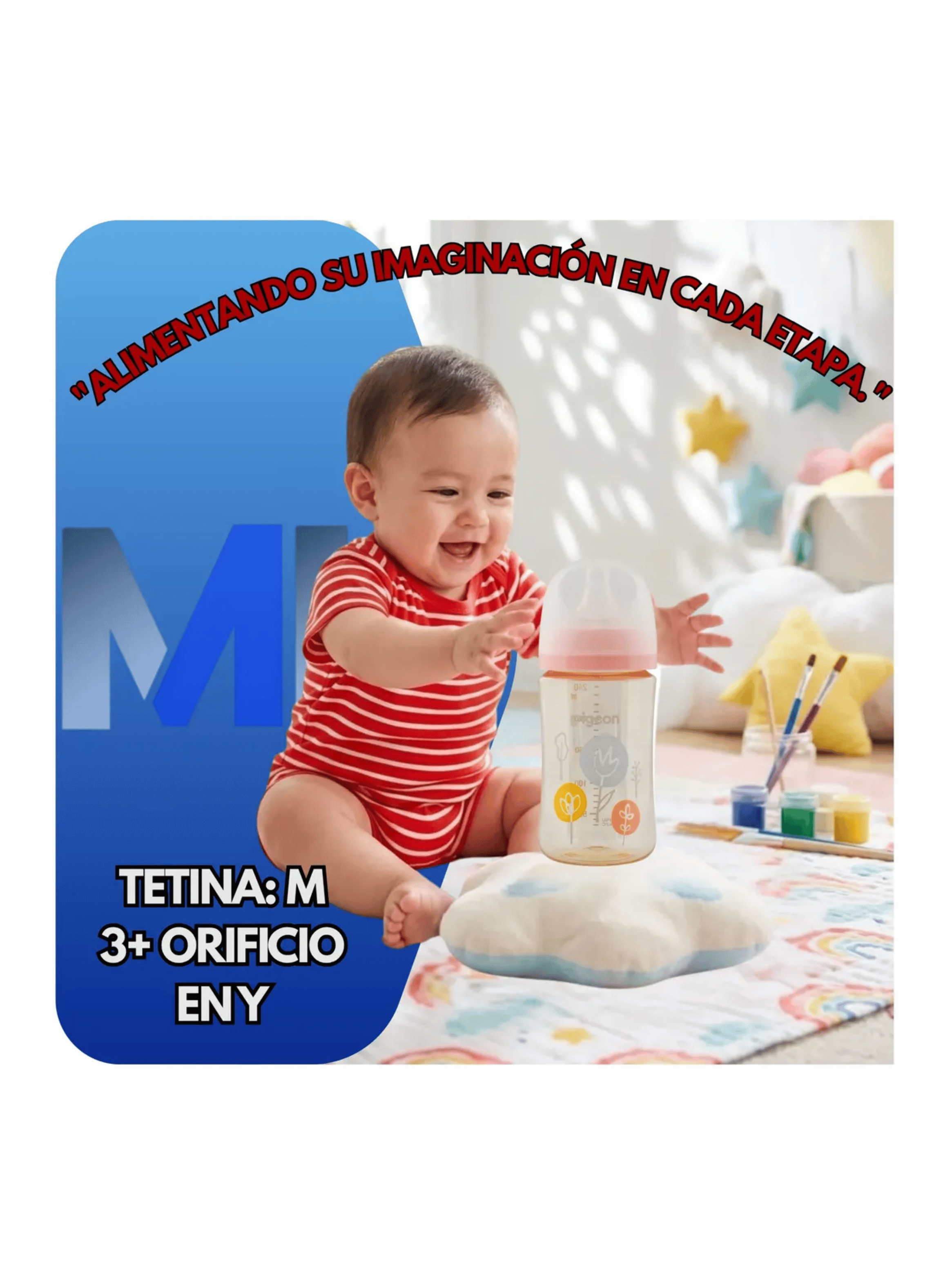 Biber n mamadera Softouch Pigeon Ppsu 240ml Dise o Anticolico Rosa Claro-2