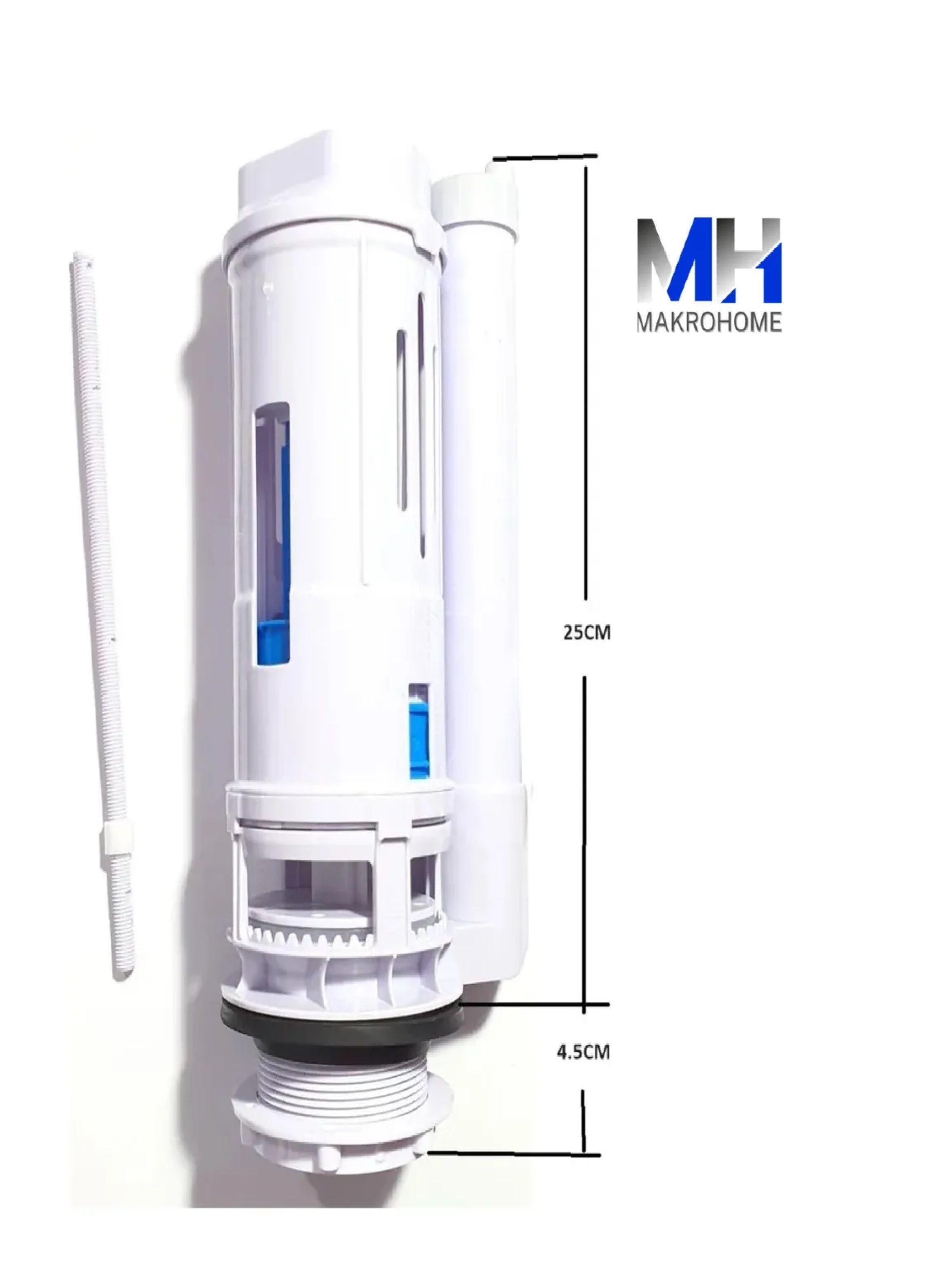 Kit Valvula Descarga Estanque Wc 1 Etapa Con Boton Universal-2