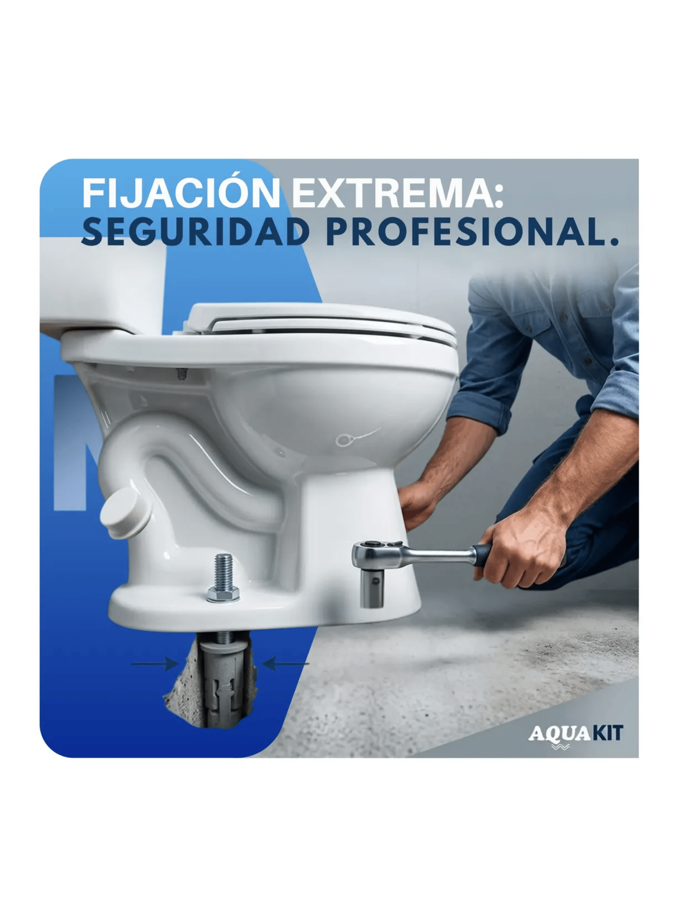 Kit Instalacion Wc Descarga Al Piso Aquakit Con Sello Pernos-4
