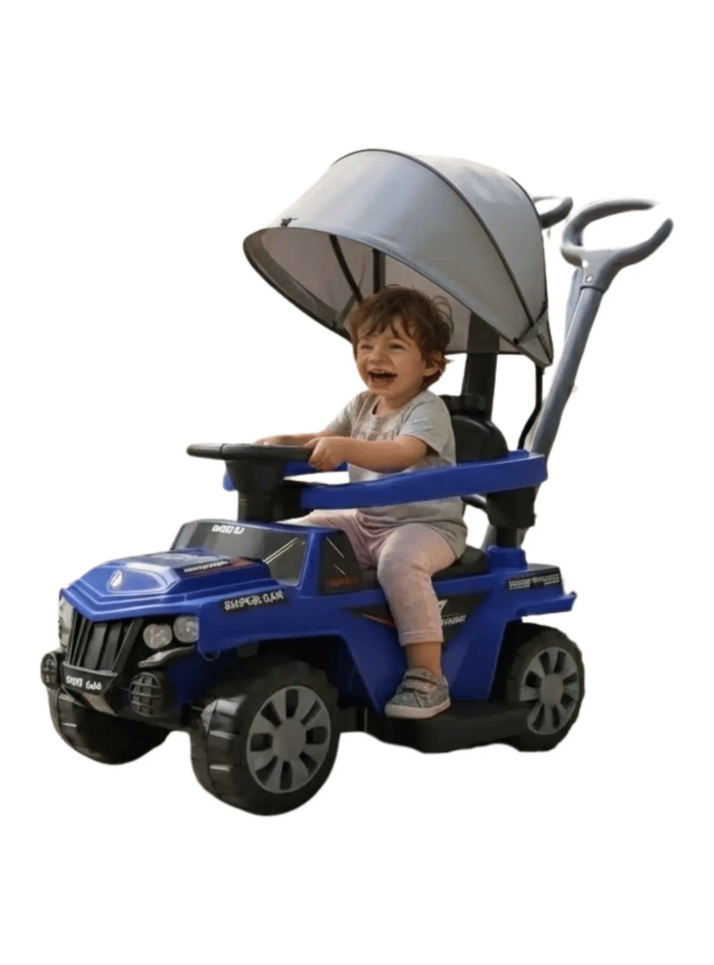 Carrito Montable Correpasillos Con Sombrilla Luces Y Sonido-0
