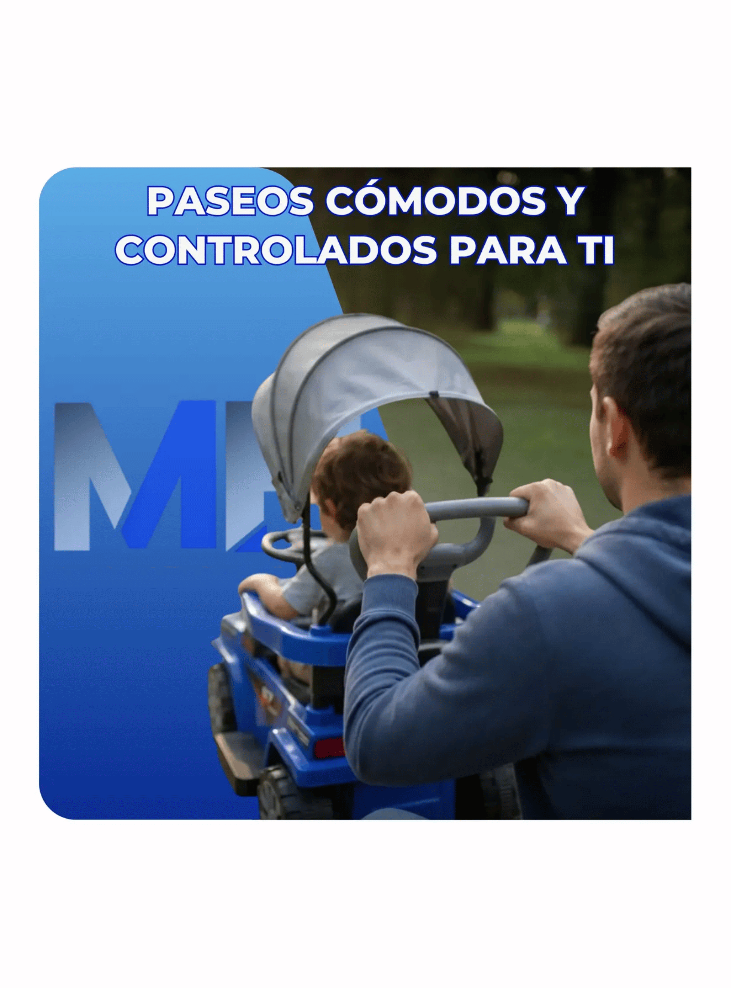 Carrito Montable Correpasillos Con Sombrilla Luces Y Sonido-3