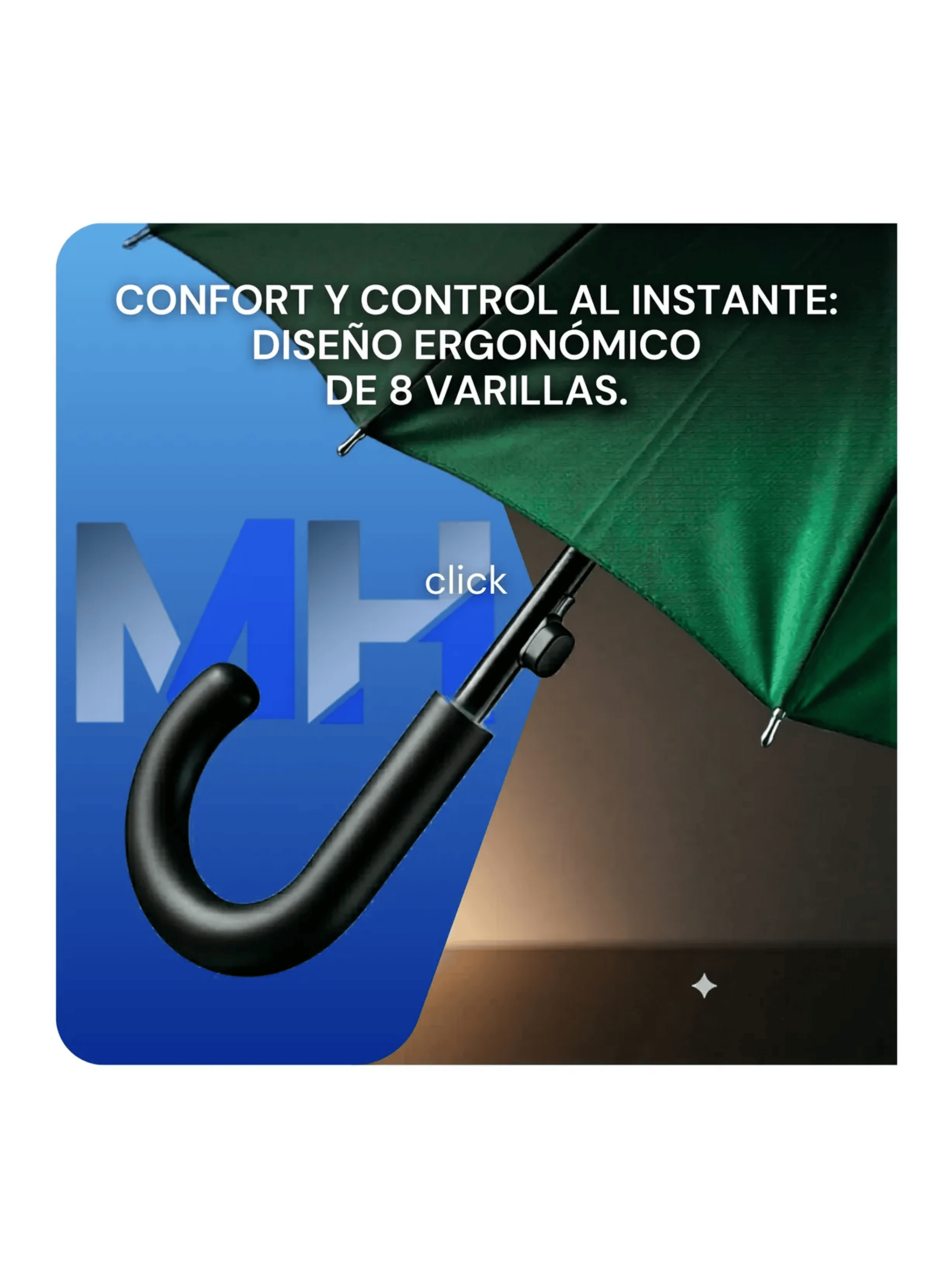 Paraguas Ejecutivo Automatico 100cm Proteccion Uv Reforzado Verde-4