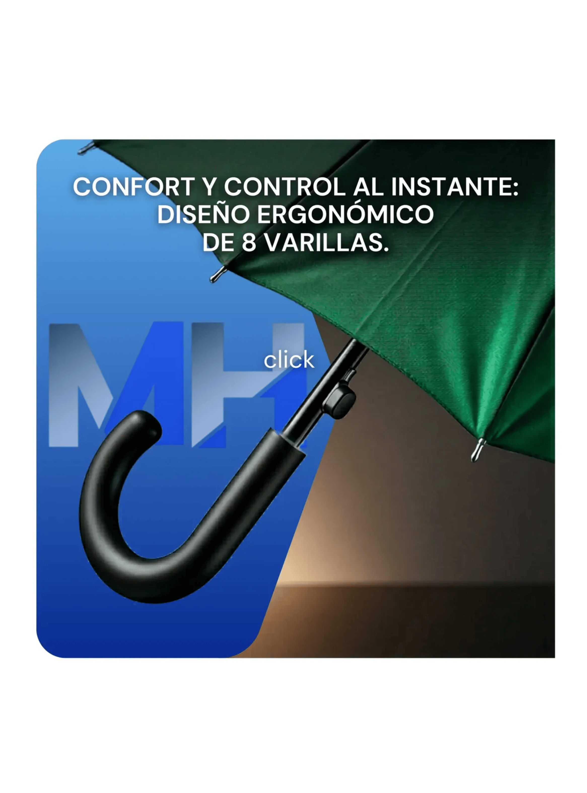 Paraguas Ejecutivo Automatico 100cm Proteccion Uv Reforzado Verde-1