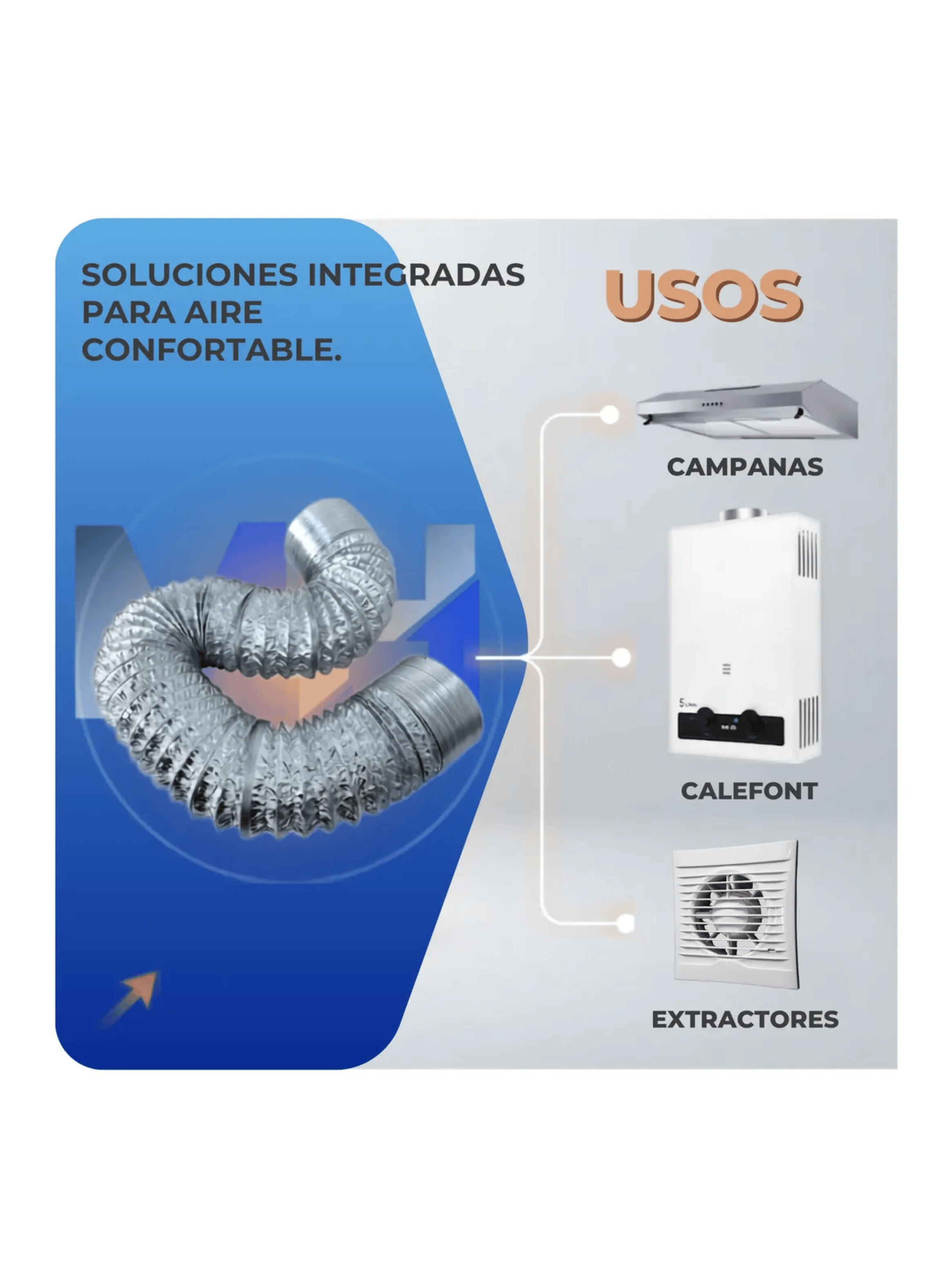 Ducto Tubo Flexible De Aluminio Para Ventilaci n 5 X 1 Mts-4