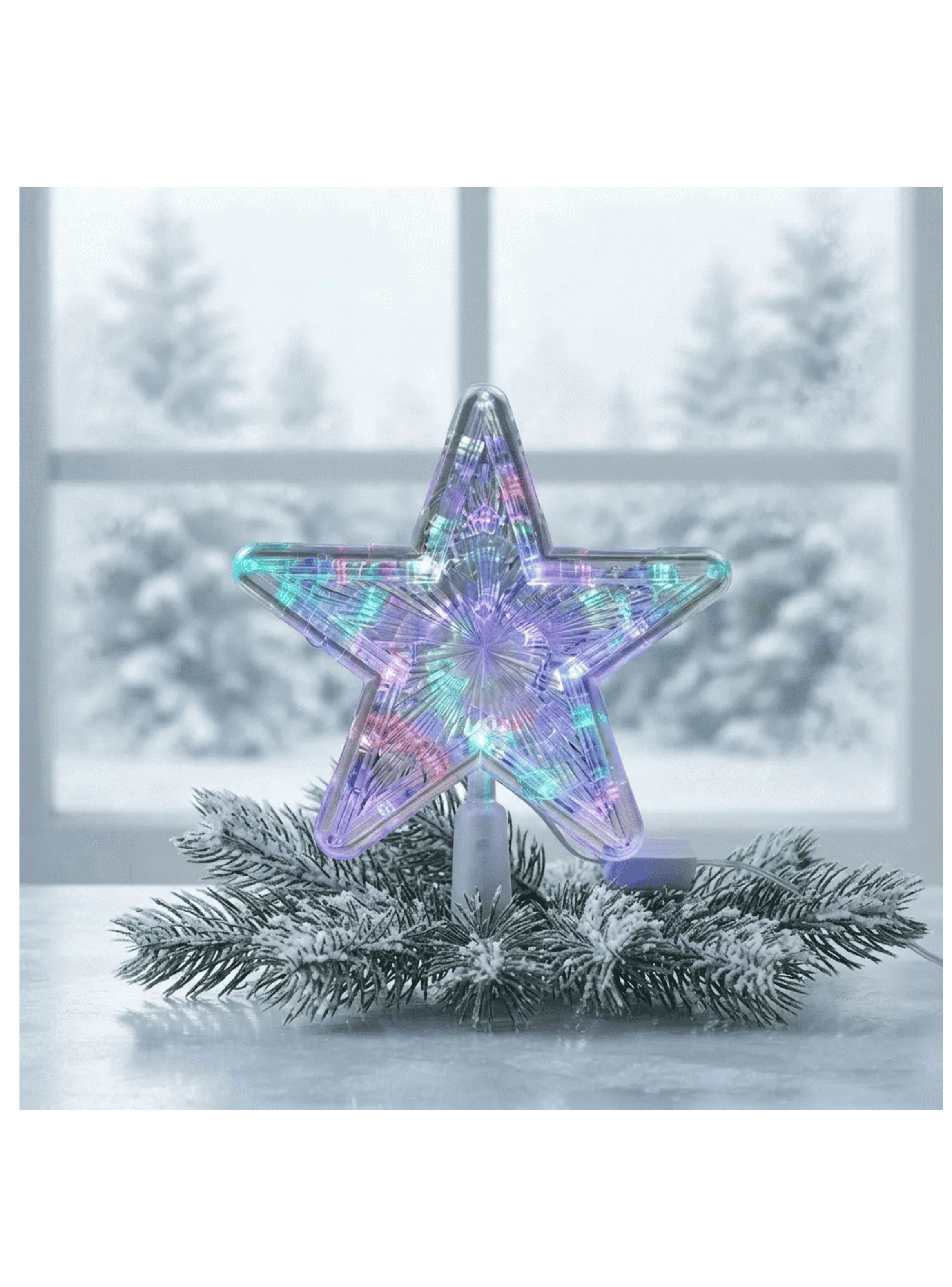 Estrella Para rbol De Navidad Luminosa Led 15 23cm enchufe-0