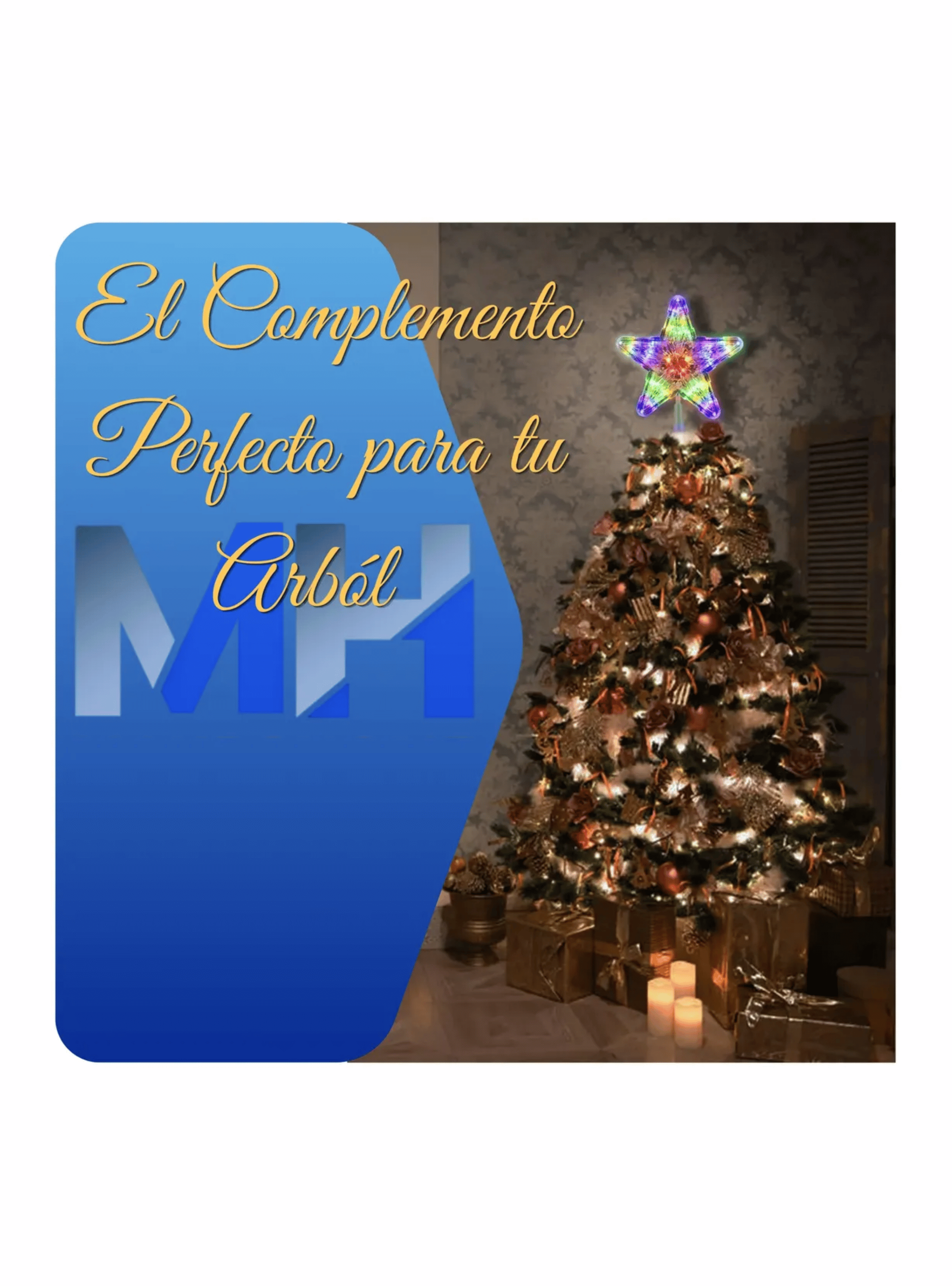 Estrella Para rbol De Navidad Luminosa Led 15 23cm enchufe-3