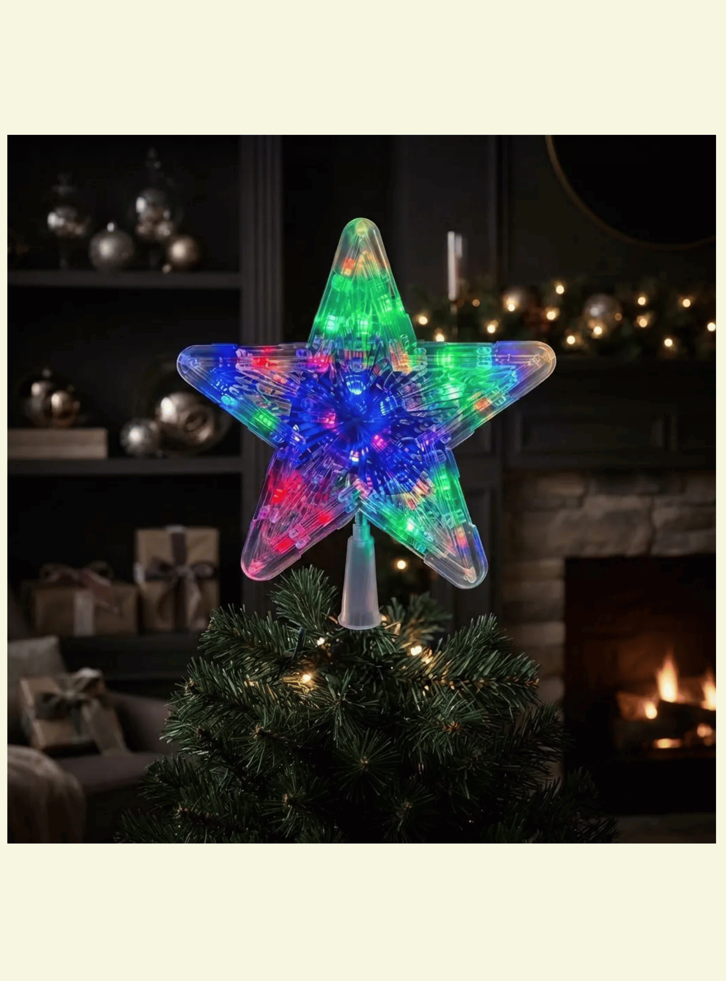 Estrella Para rbol De Navidad Luminosa Led 15 23cm enchufe-7