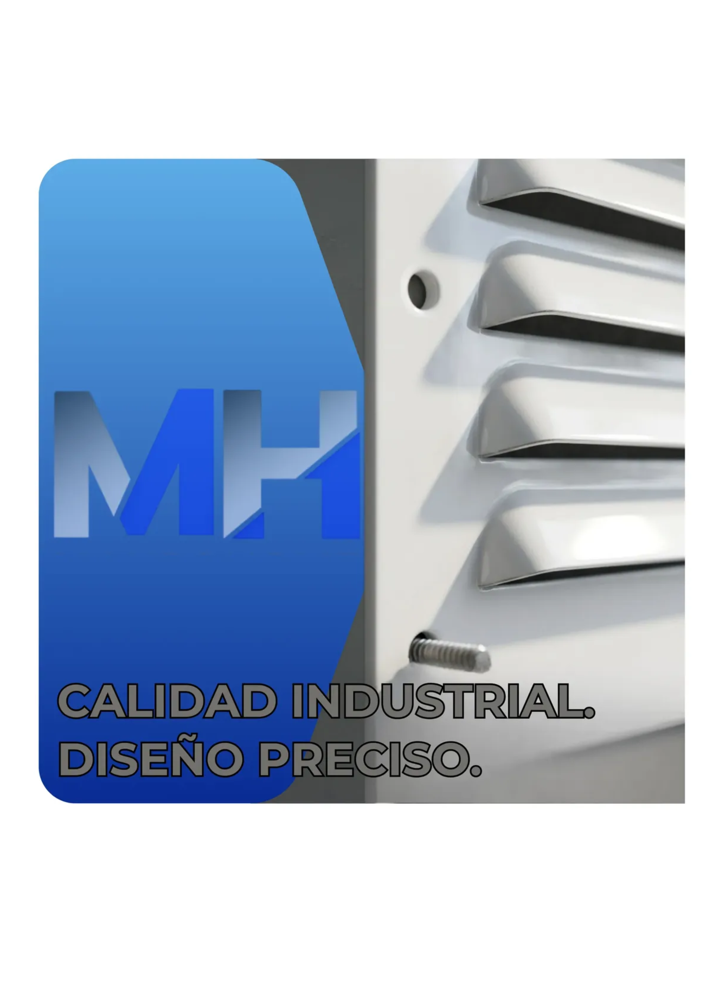 Celosia De Ventilacion Aluminio 40x30 Cm Rejilla Ventilacion Blanco-4