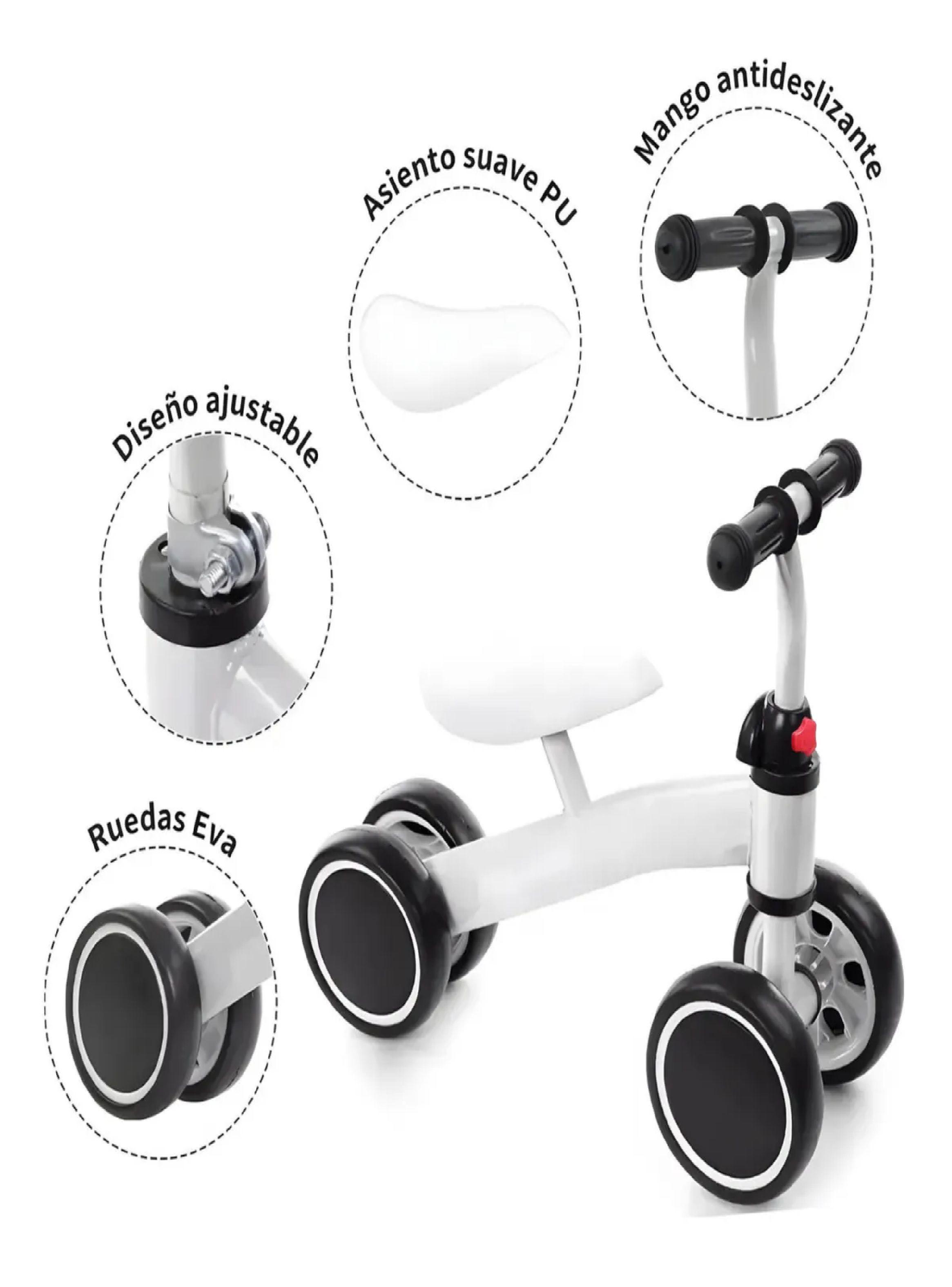 Bicicleta Correpasillo Triciclo Aprendizaje Equilibrio Niños Blanco-2