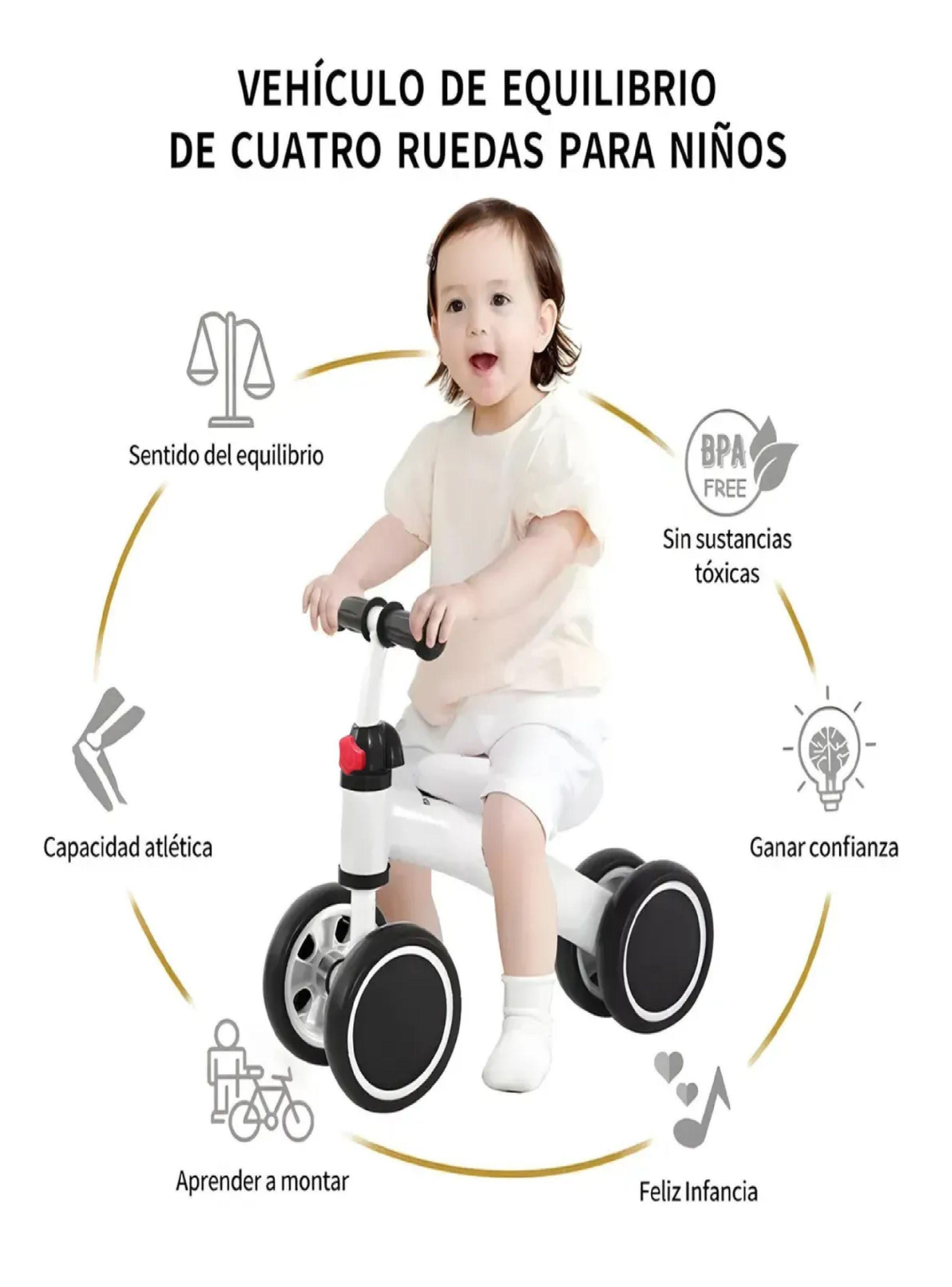 Bicicleta Correpasillo Triciclo Aprendizaje Equilibrio Niños Blanco-3