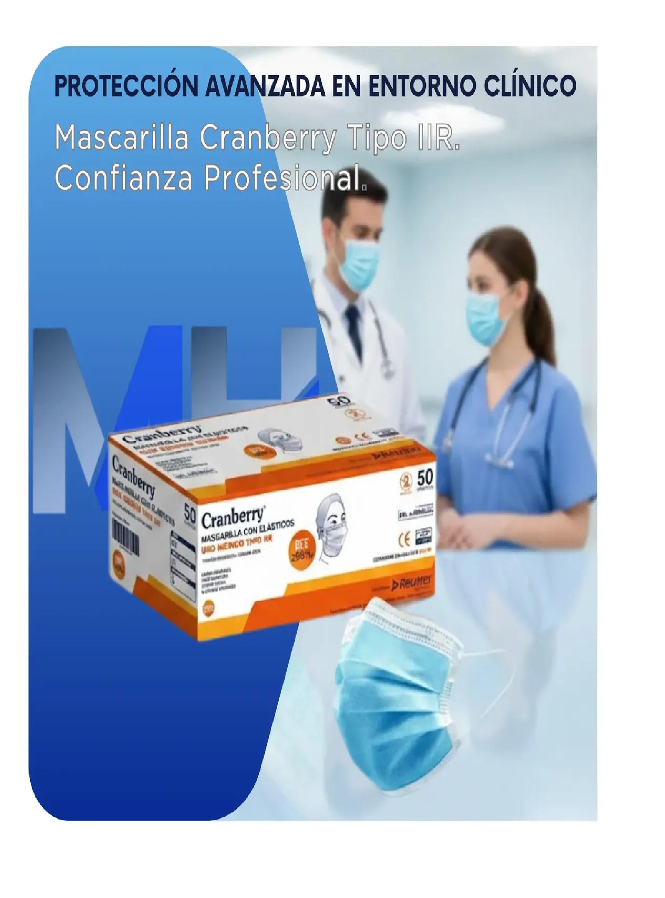 Mascarilla 3 Pliegues Cranberry Celeste Caja 50 Unid-2