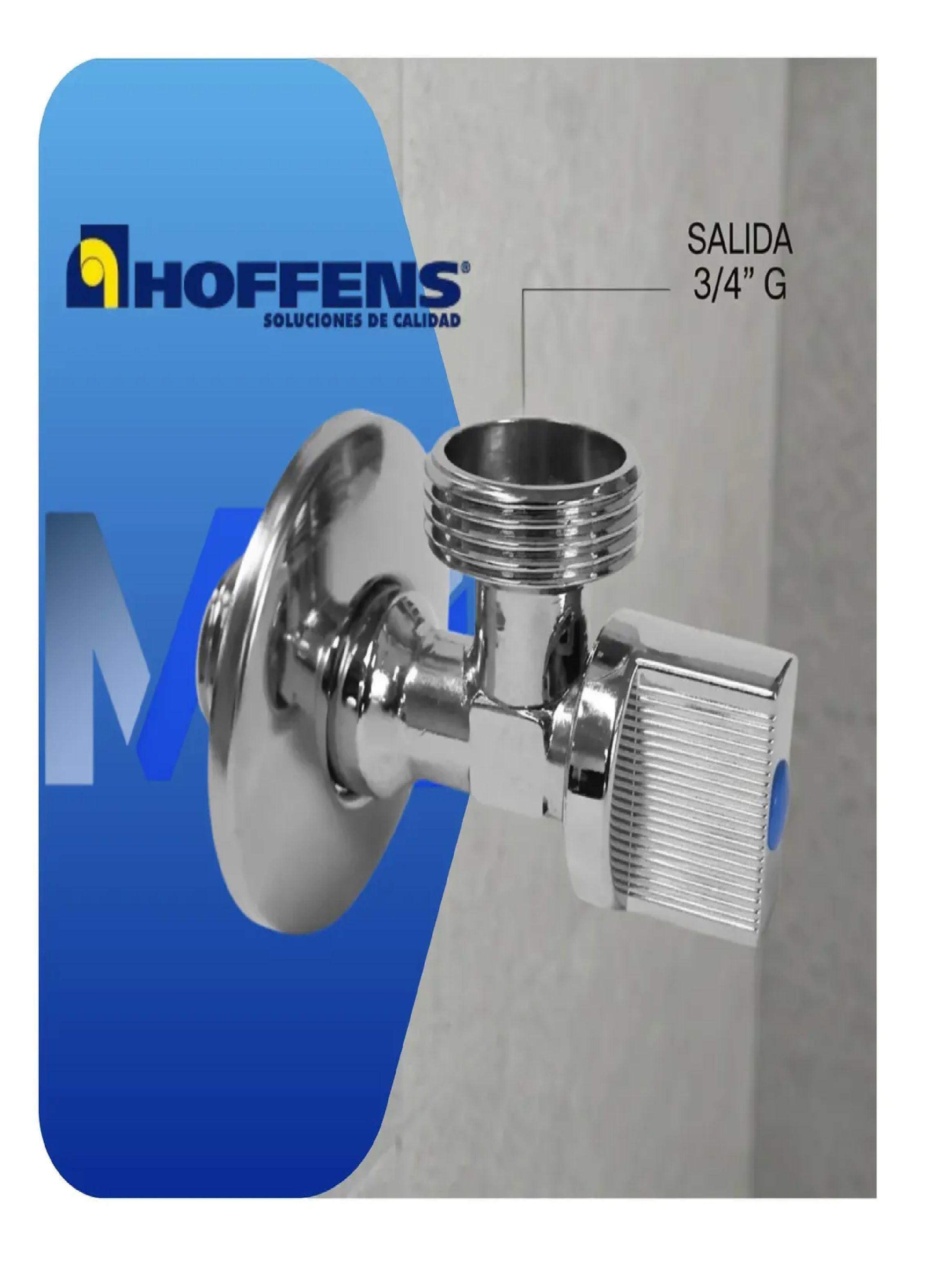 Llave Angular Lavadora 1/2 X 3/4 He Bronce Cromado Hoffens-4