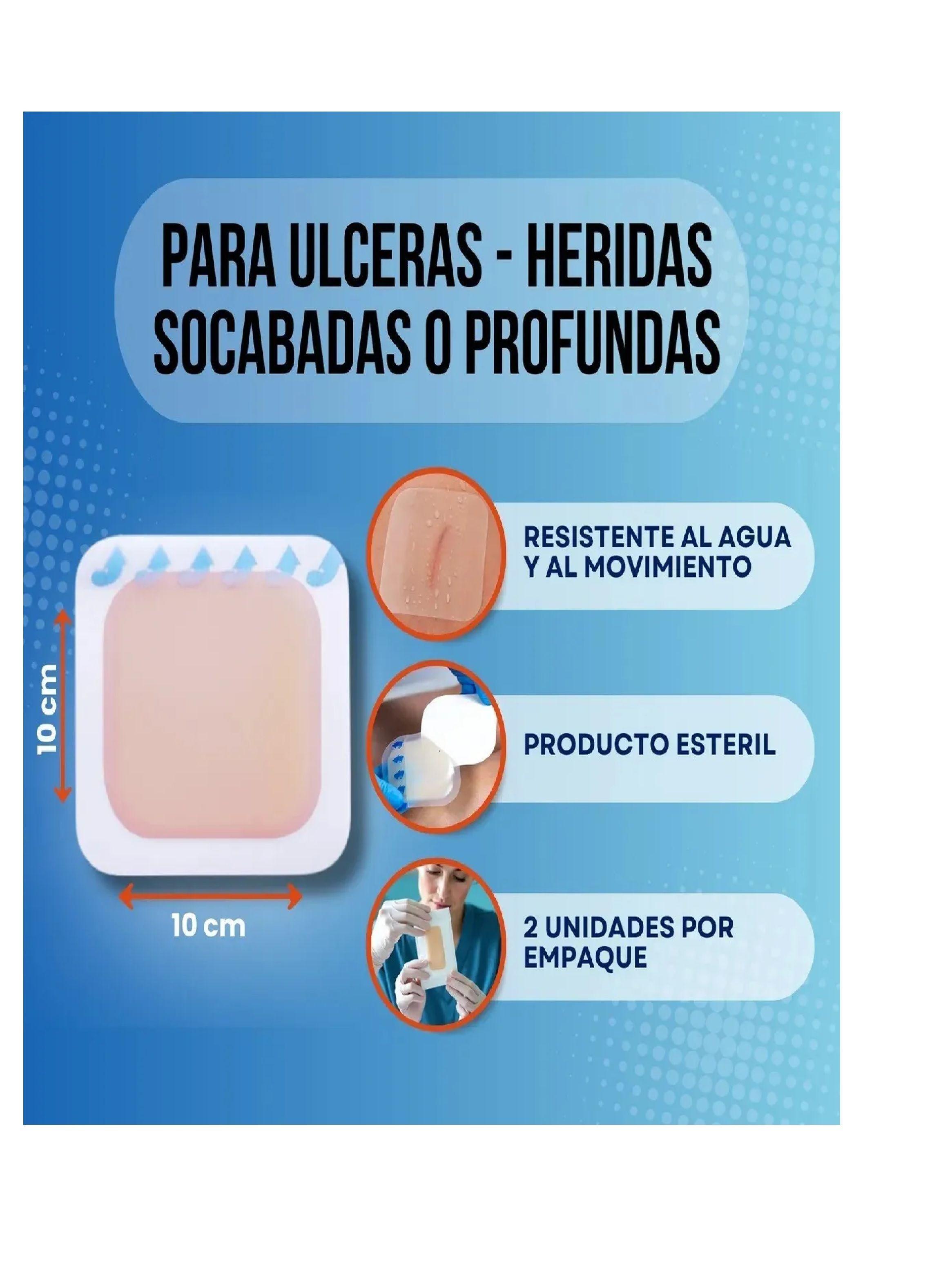 Aposito Hidrocoloide Estandar Parche Ulceras 10x10cm 10uds-3