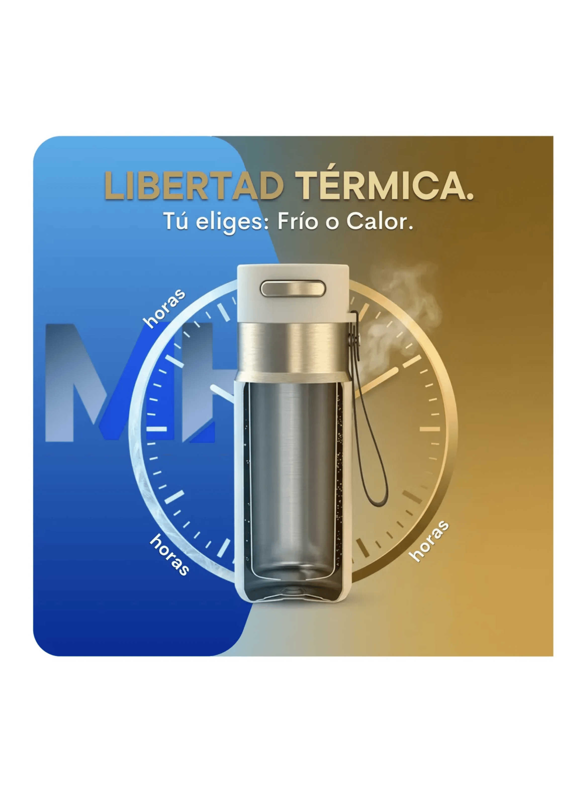 Contigo Vaso Termico Autoseal 473ml Blanco y Dorado-2