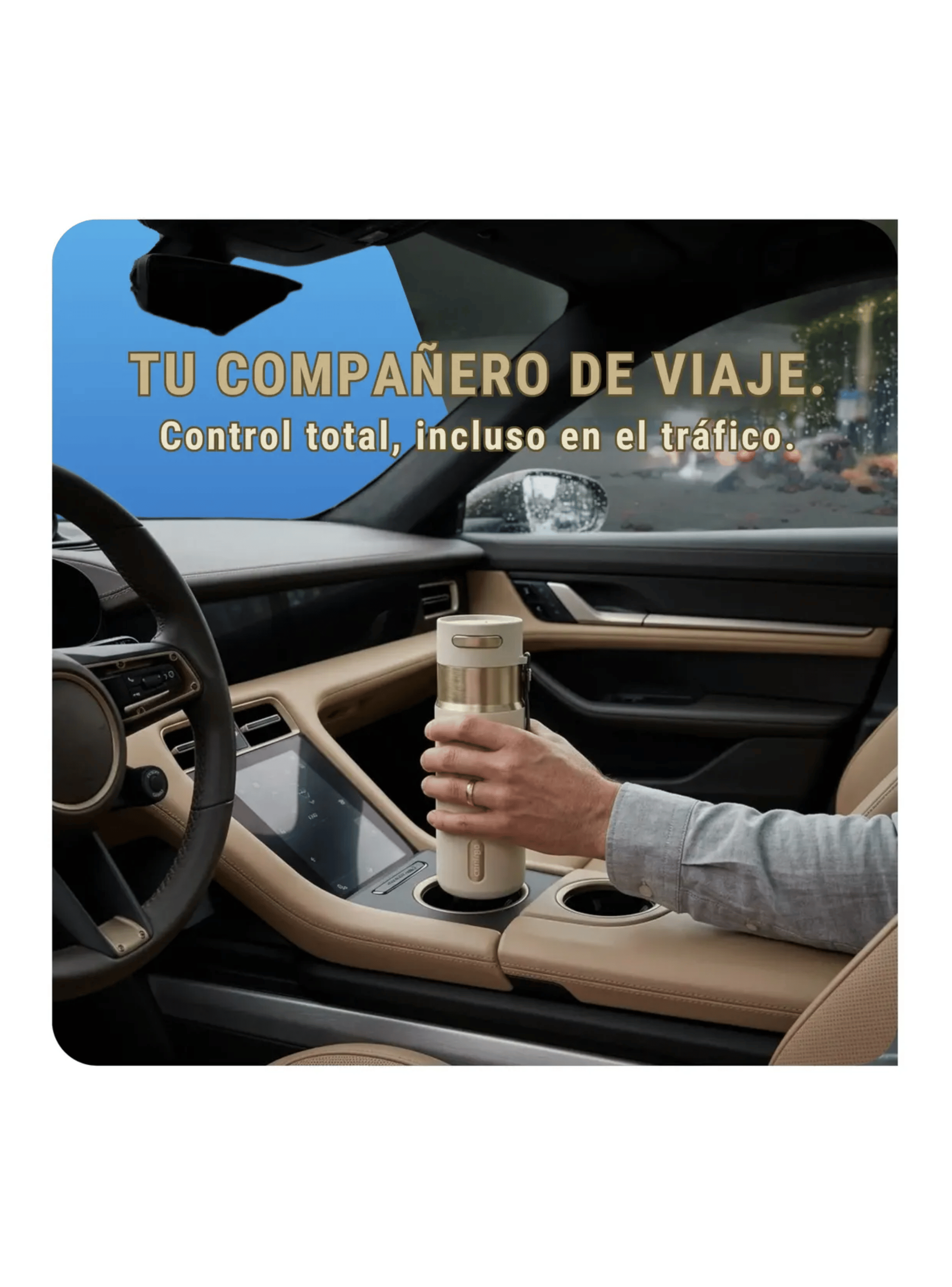 Contigo Vaso Termico Autoseal 473ml Blanco y Dorado-3