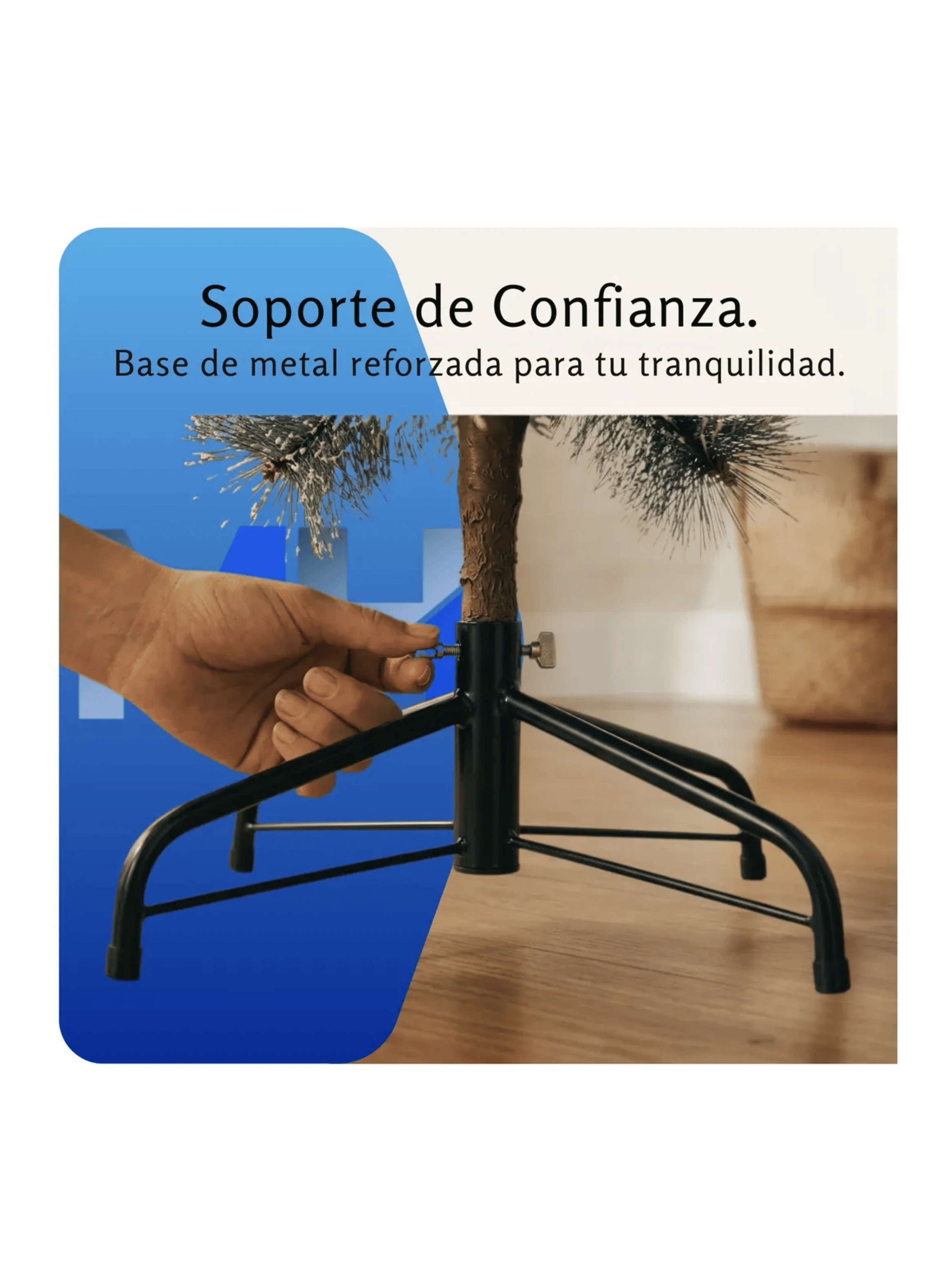 Arbol De Navidad Nevado 150 Cm 1 5 Metros Base Metalica-5
