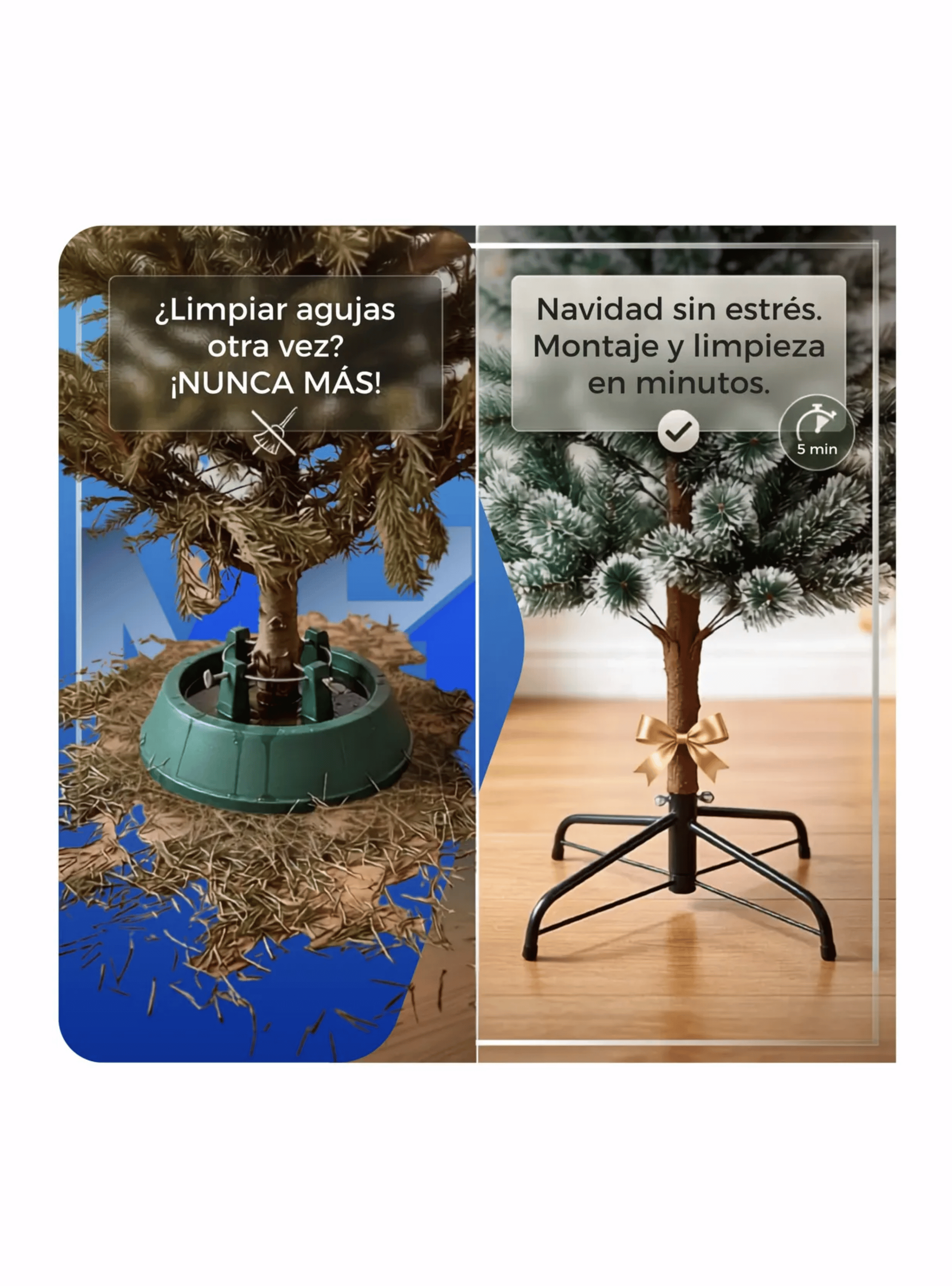 Arbol De Navidad Nevado 150 Cm 1 5 Metros Base Metalica-6