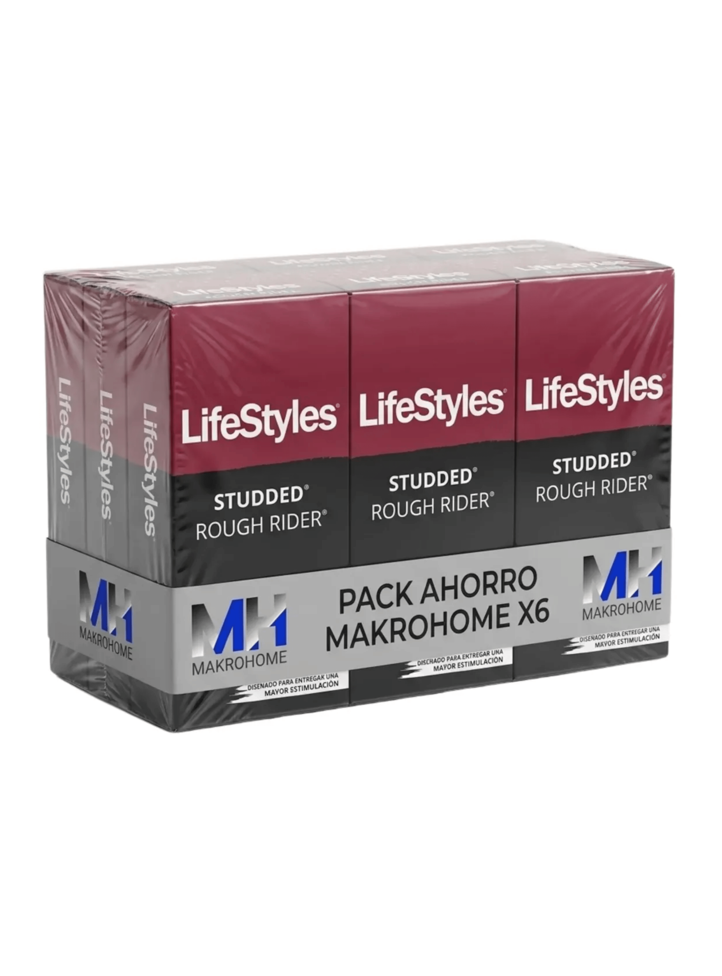 Pack 6 Cajas Preservativo Lifestyles Rough Rider X 21 126un-0