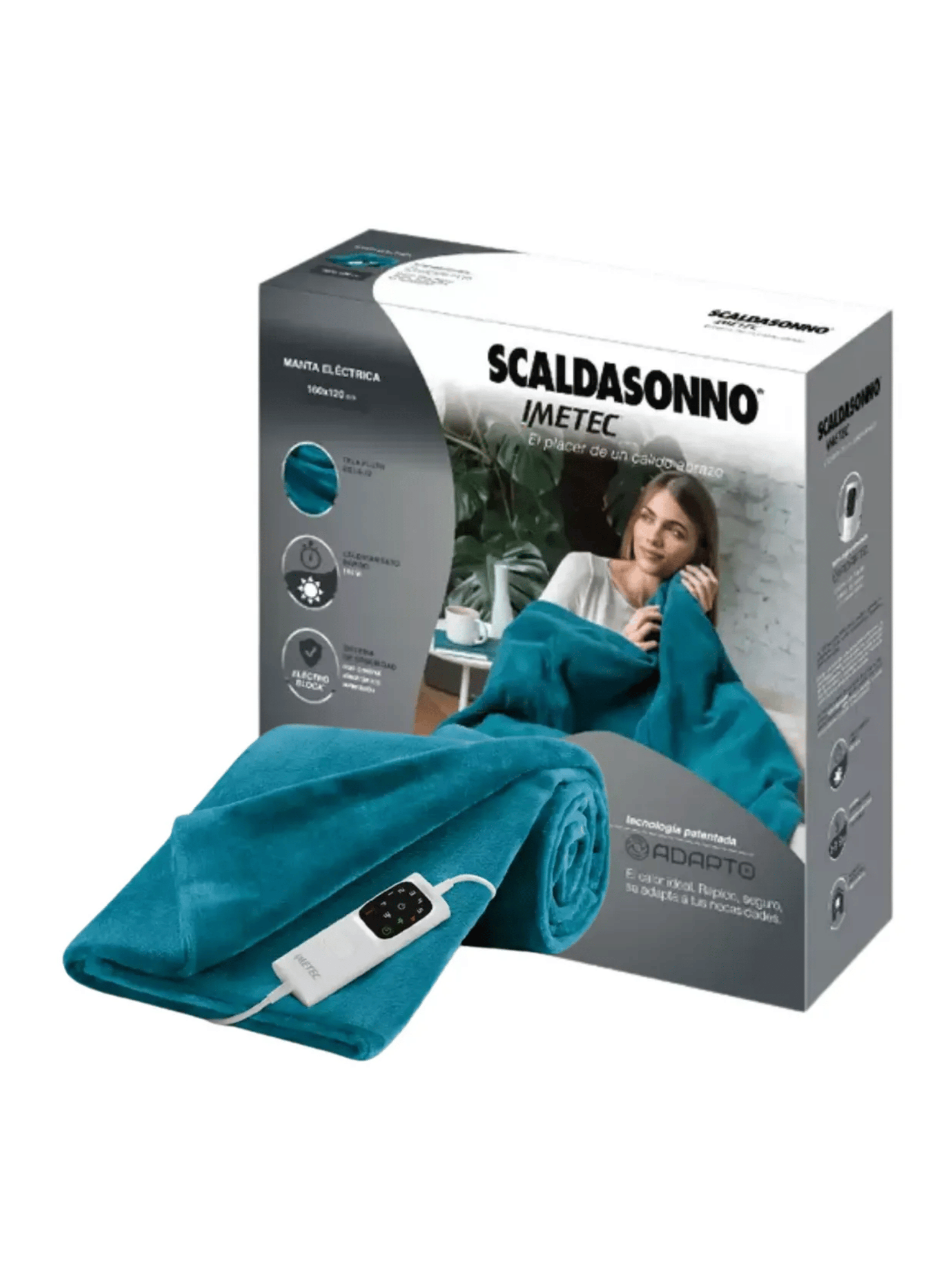 Manta Electrica Scaldasonno Blue Adapto 160x120 Cm Azul-0