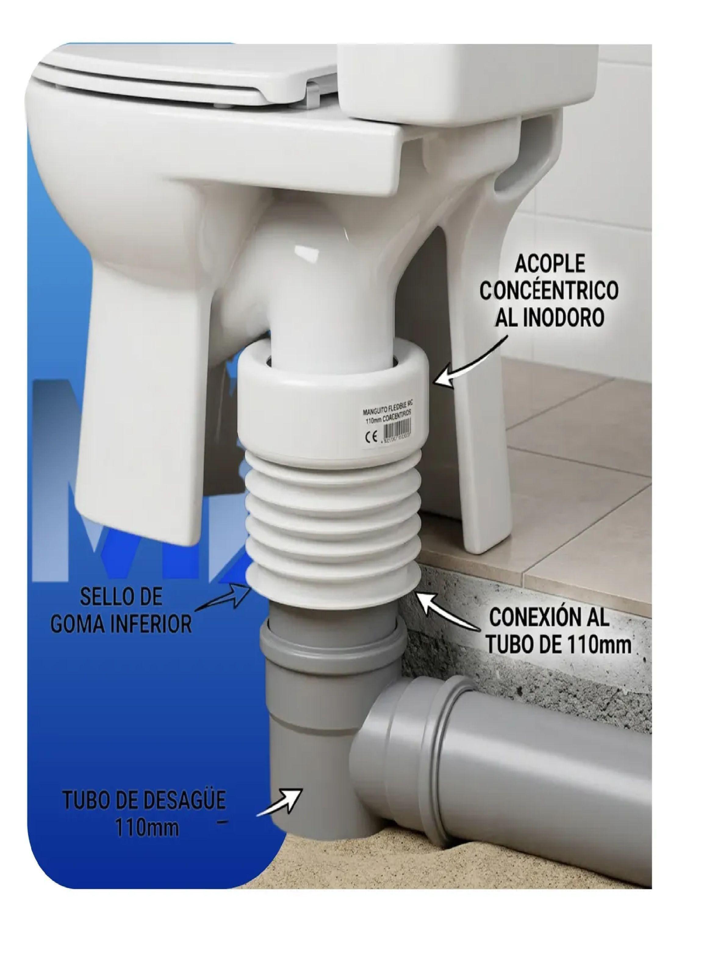 Manguito Flexible Wc 110mm Concentrico Descarga Vertical-4